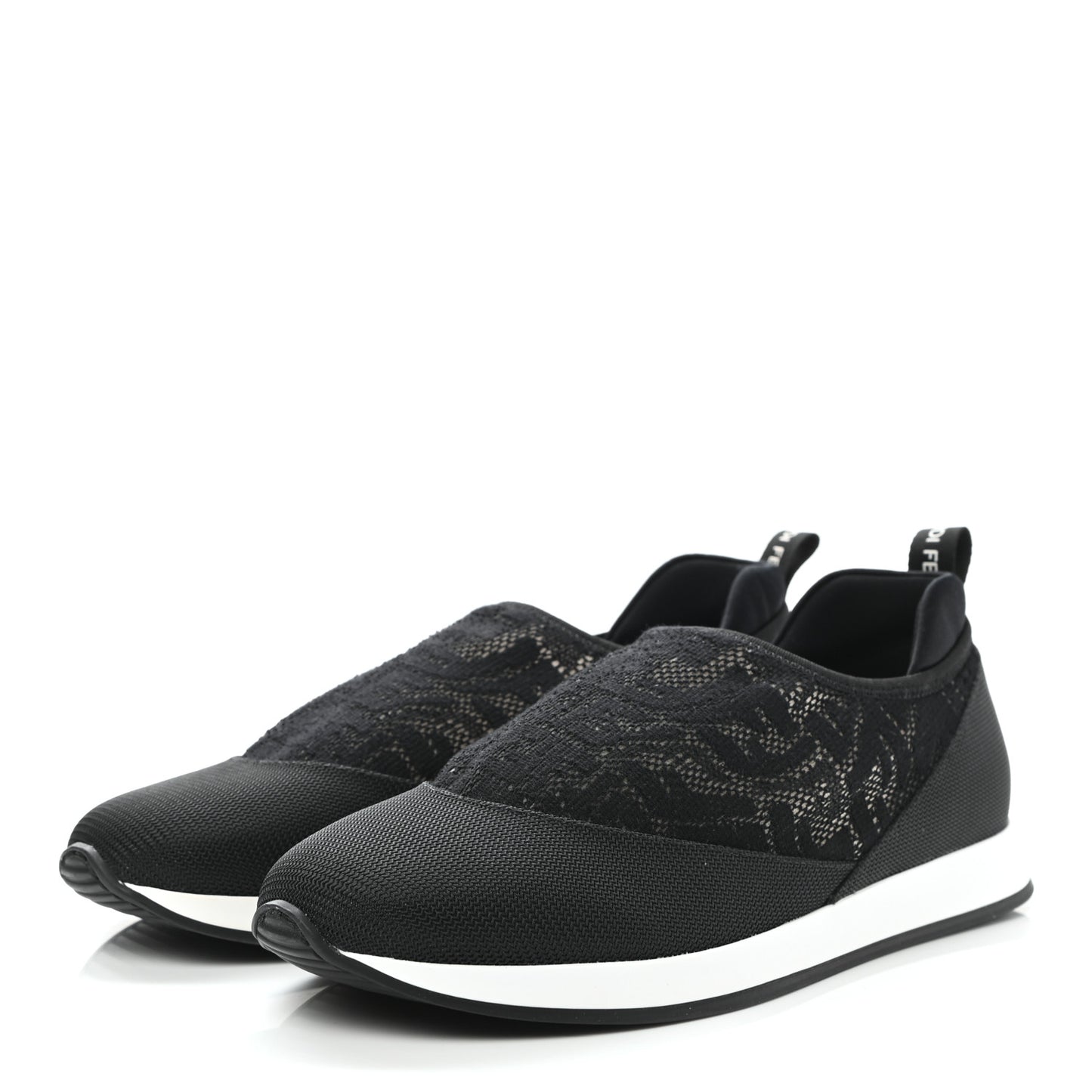 X SARAH COLEMAN Mesh FF Vertigo Runner Slip On Sneakers 37 Black