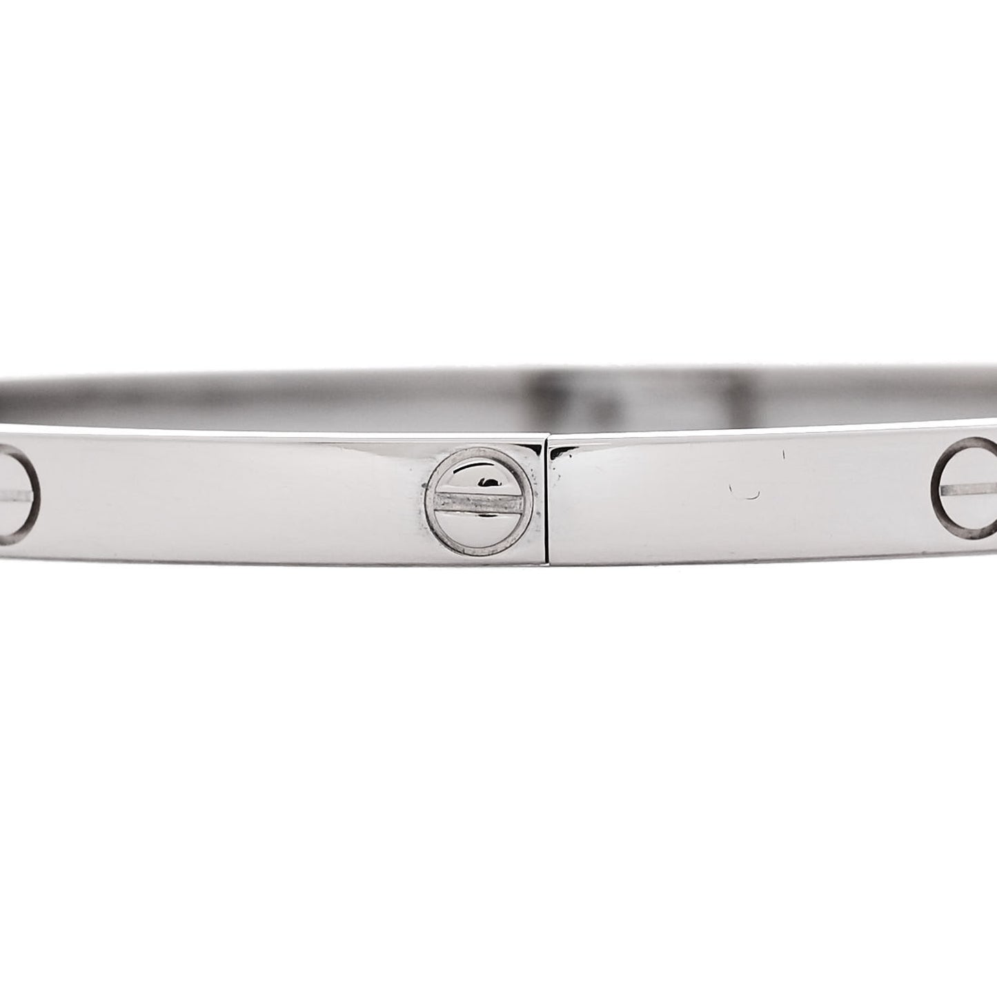 18K White Gold Small LOVE Bracelet 17
