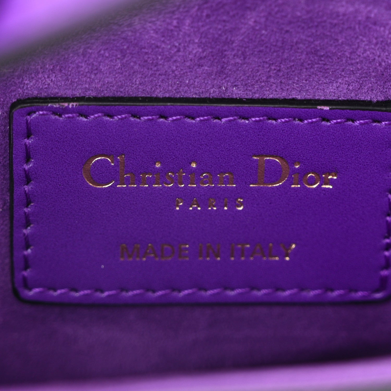 Christian Dior Supple Calfskin Mini Saddle Bag Purple 6 of 10