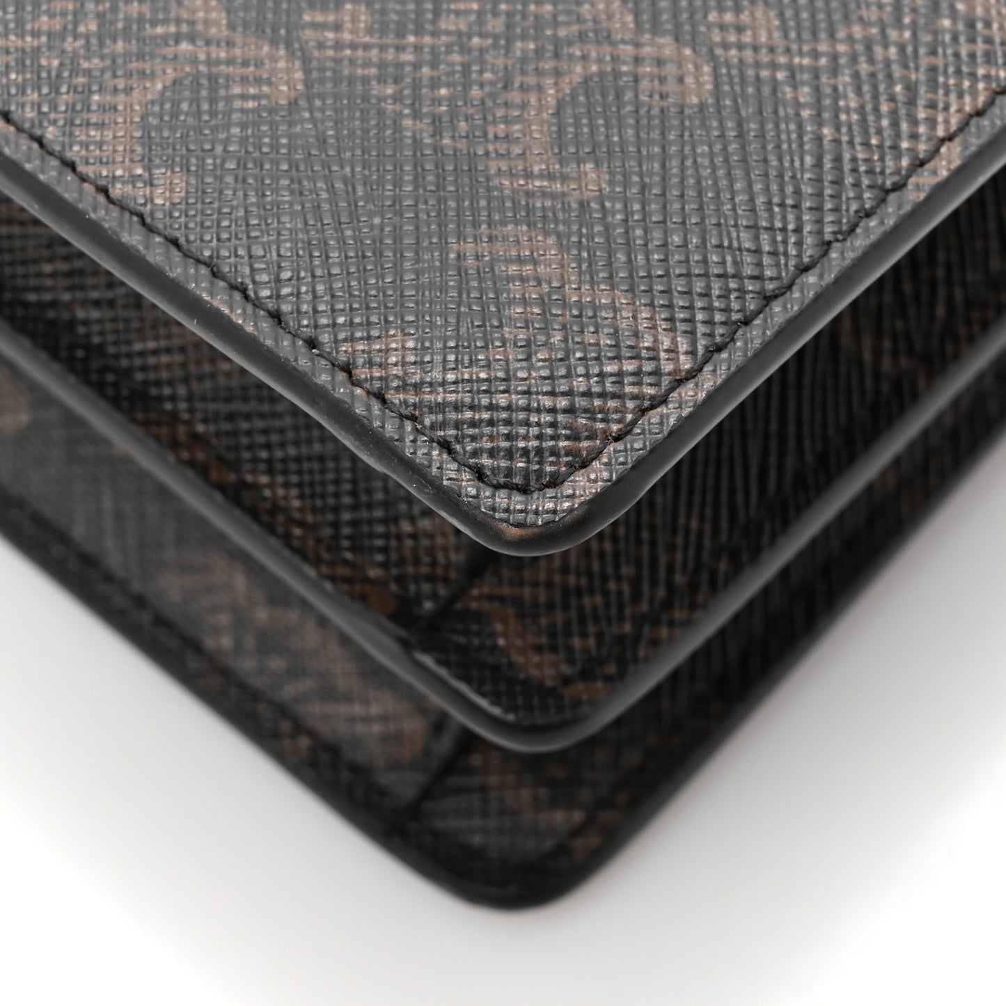 Triomphe Canvas Lambskin Wallet On Strap Tan