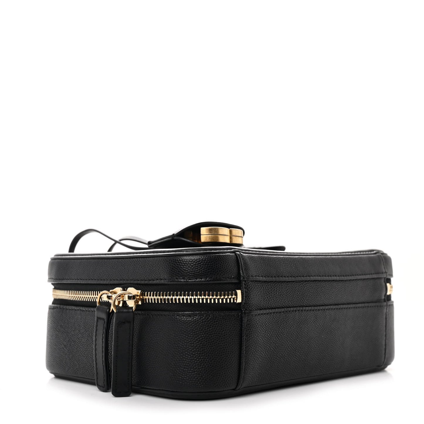 Caviar Quilted Medium CC Filigree Vanity Case Black