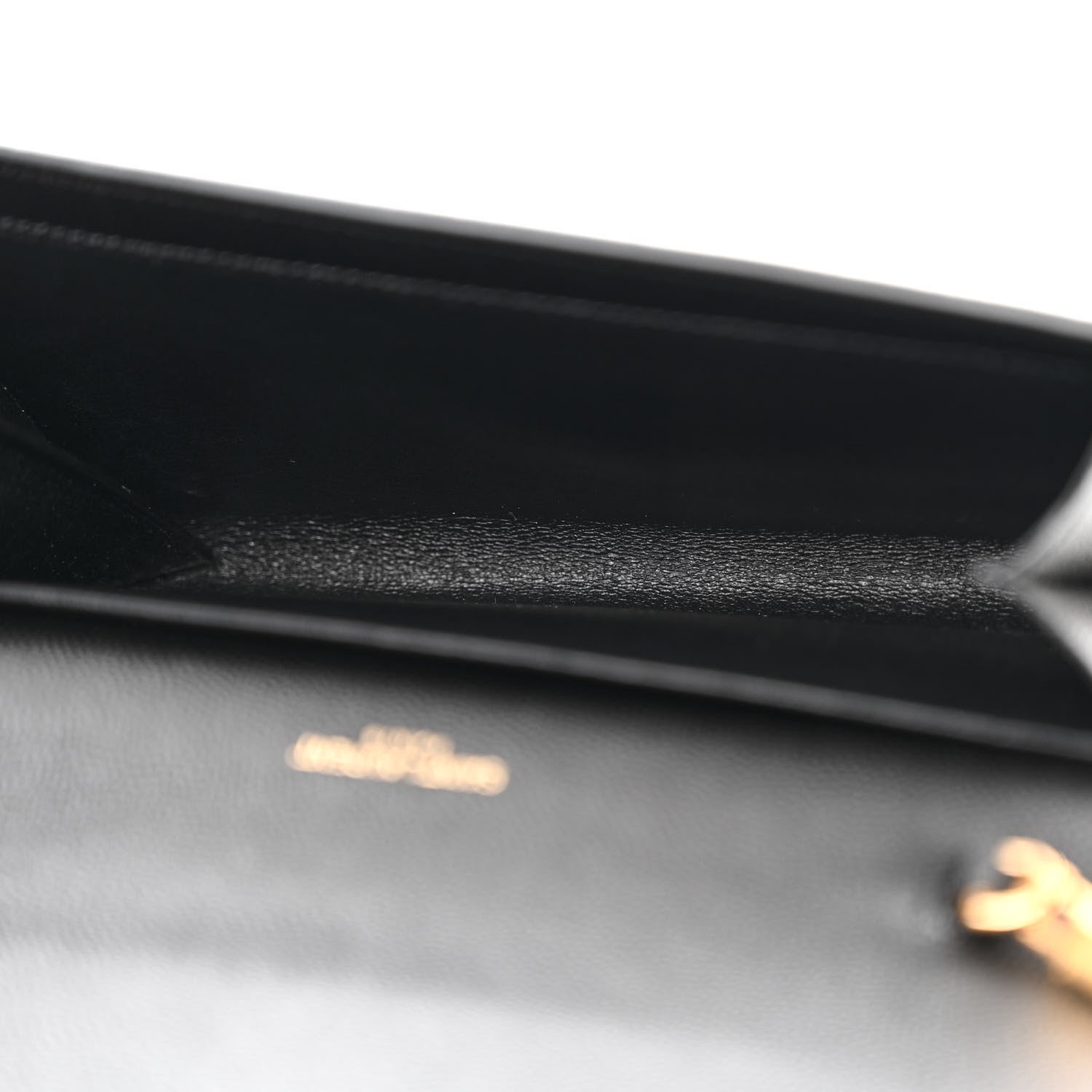 Saint Laurent Grain de Poudre Uptown Chain Wallet Black 5 of 9