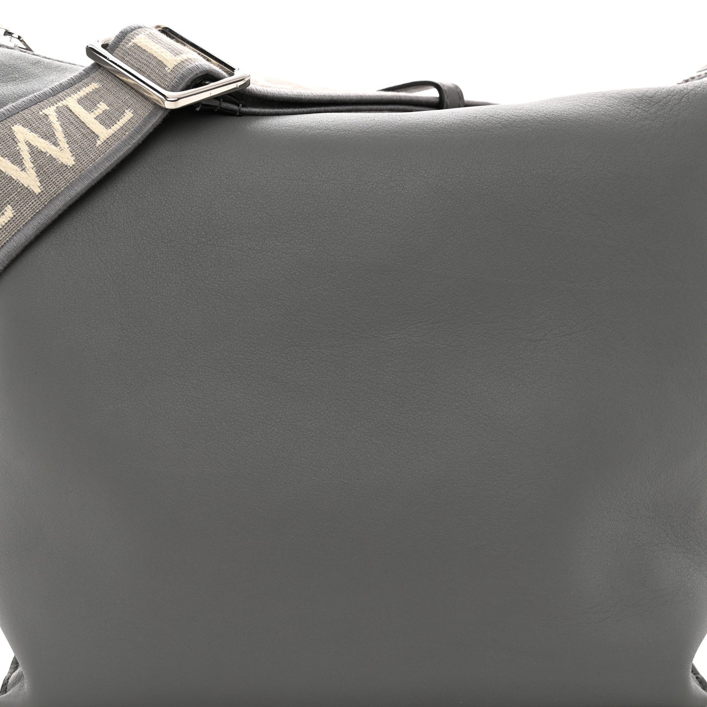Supple Smooth Calfskin Jacquard Small Cubi Crossbody Bag Asphalt Grey