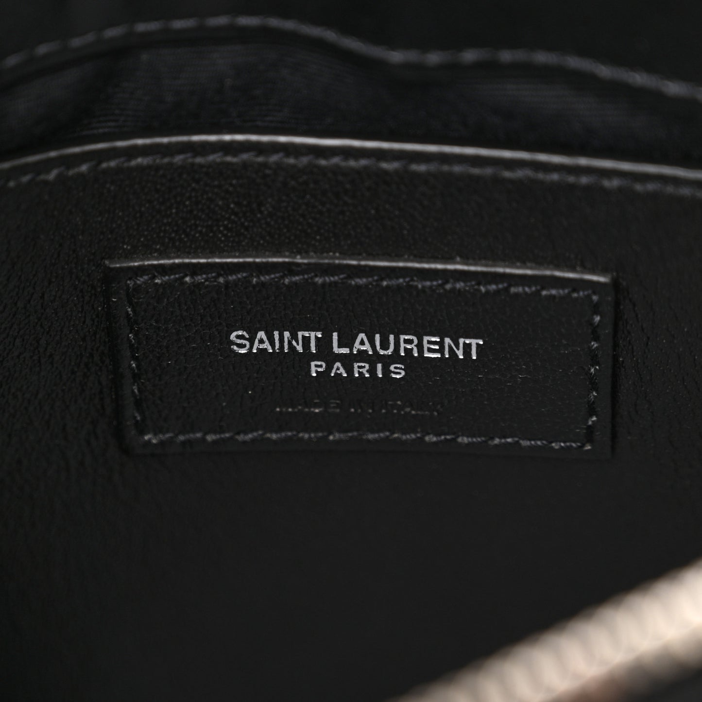 Calfskin Y Quilted Monogram Small Loulou Chain Satchel Black