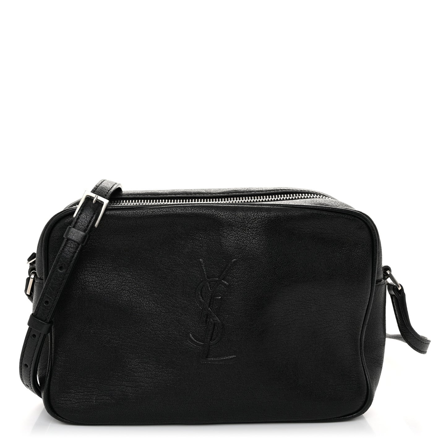Lambskin Monogram Small Lou Camera Bag Black