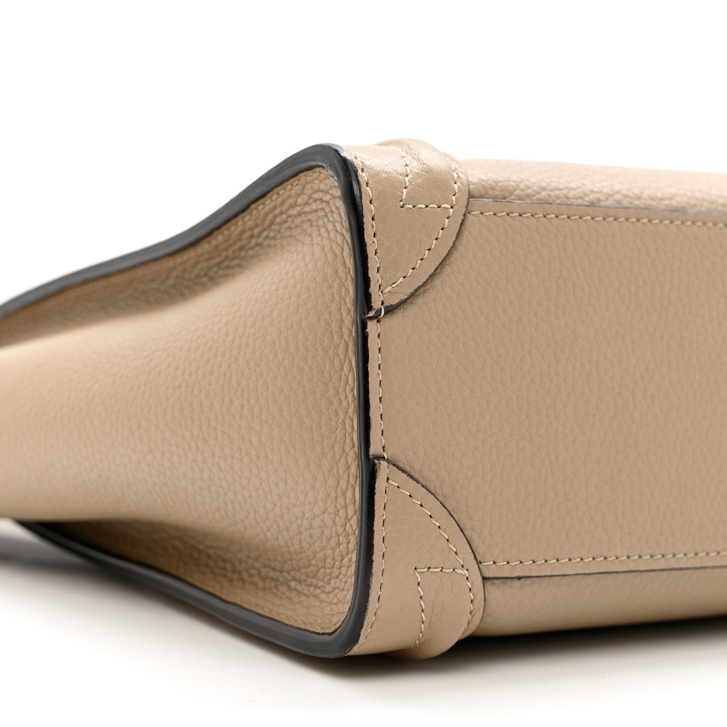 Drummed Calfskin Nano Luggage Dune