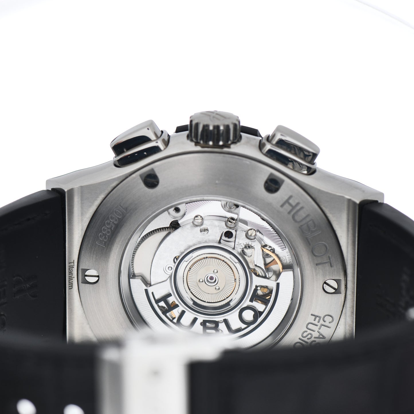 Titanium Alligator 45mm Classic Fusion Aerofusion Chronograph Automatic Watch Black 525.NX.0170.LR
