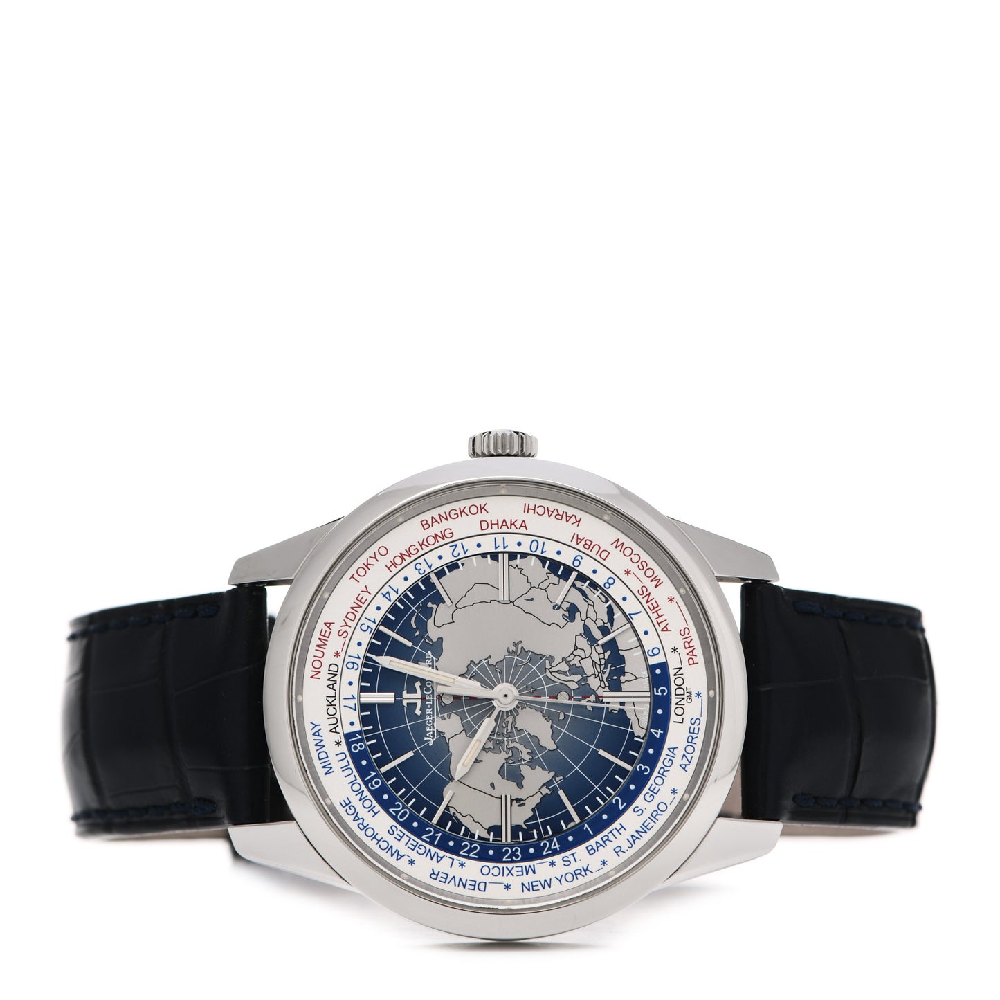 Stainless Steel Alligator 42mm Geophysic Universal Time Automatic Watch Blue Q8108420
