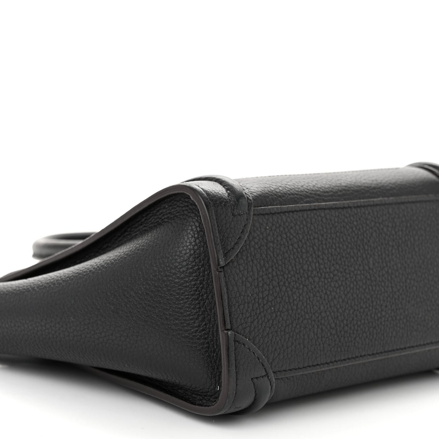 Drummed Calfskin Nano Luggage Black
