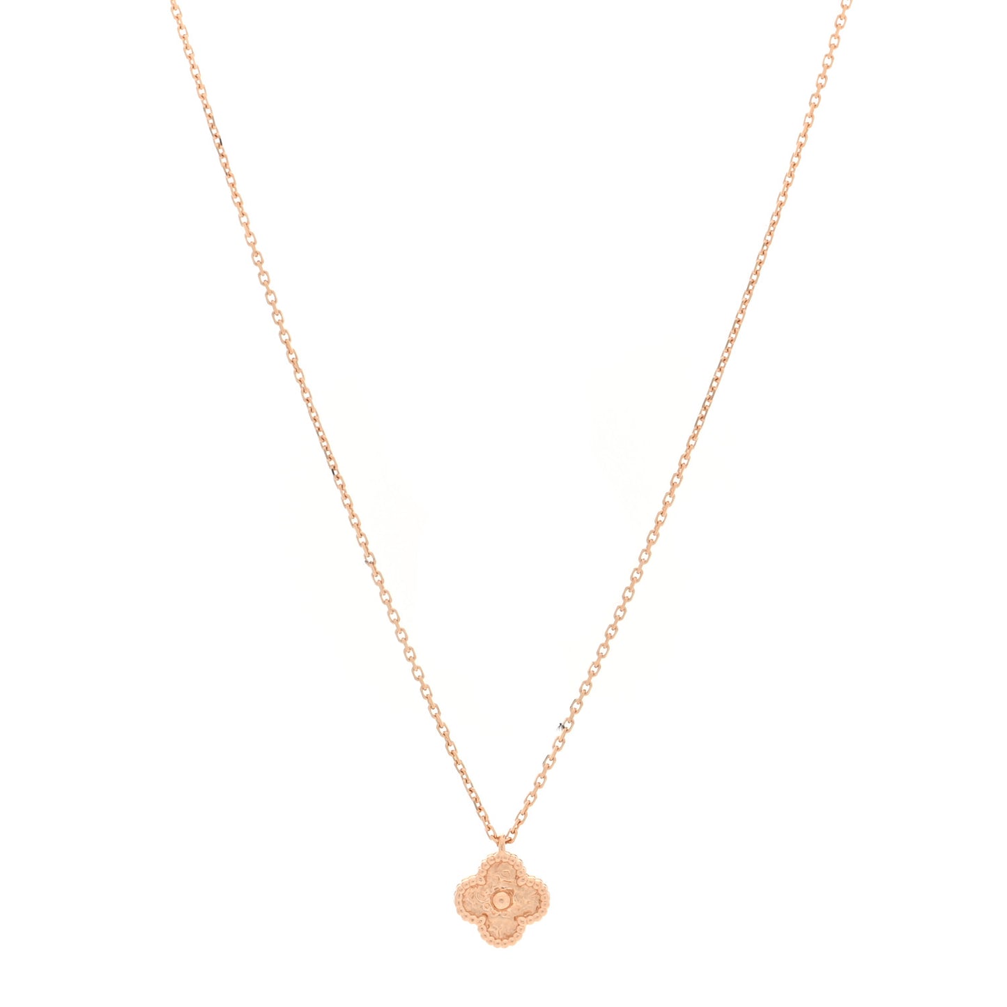 18K Rose Gold Sweet Alhambra Pendant Necklace