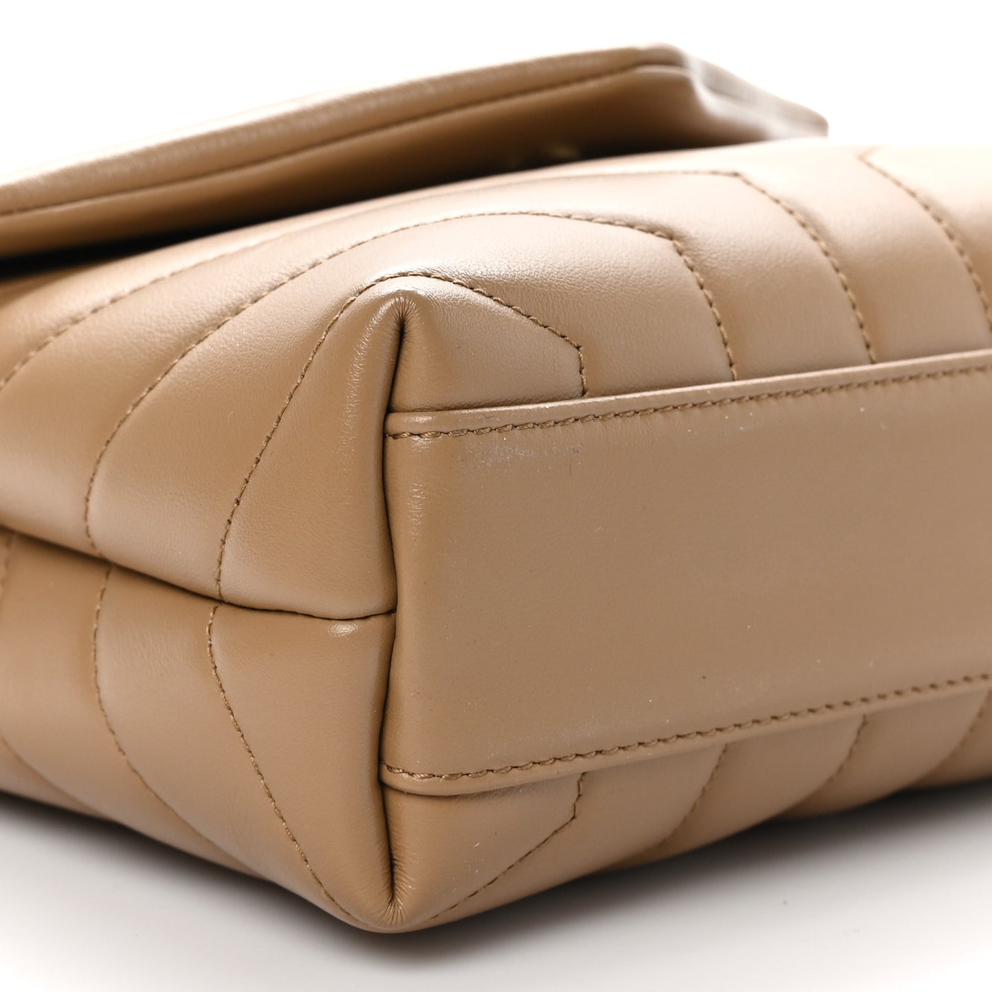 Calfskin Y Quilted Monogram Toy Loulou Crossbody Bag Latte
