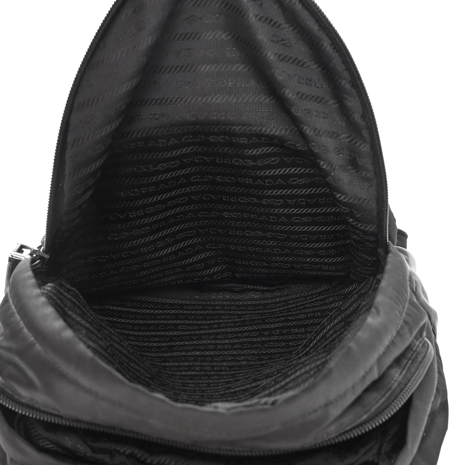 Prada Tessuto Nylon Medium Dome Backpack Black 6 of 15