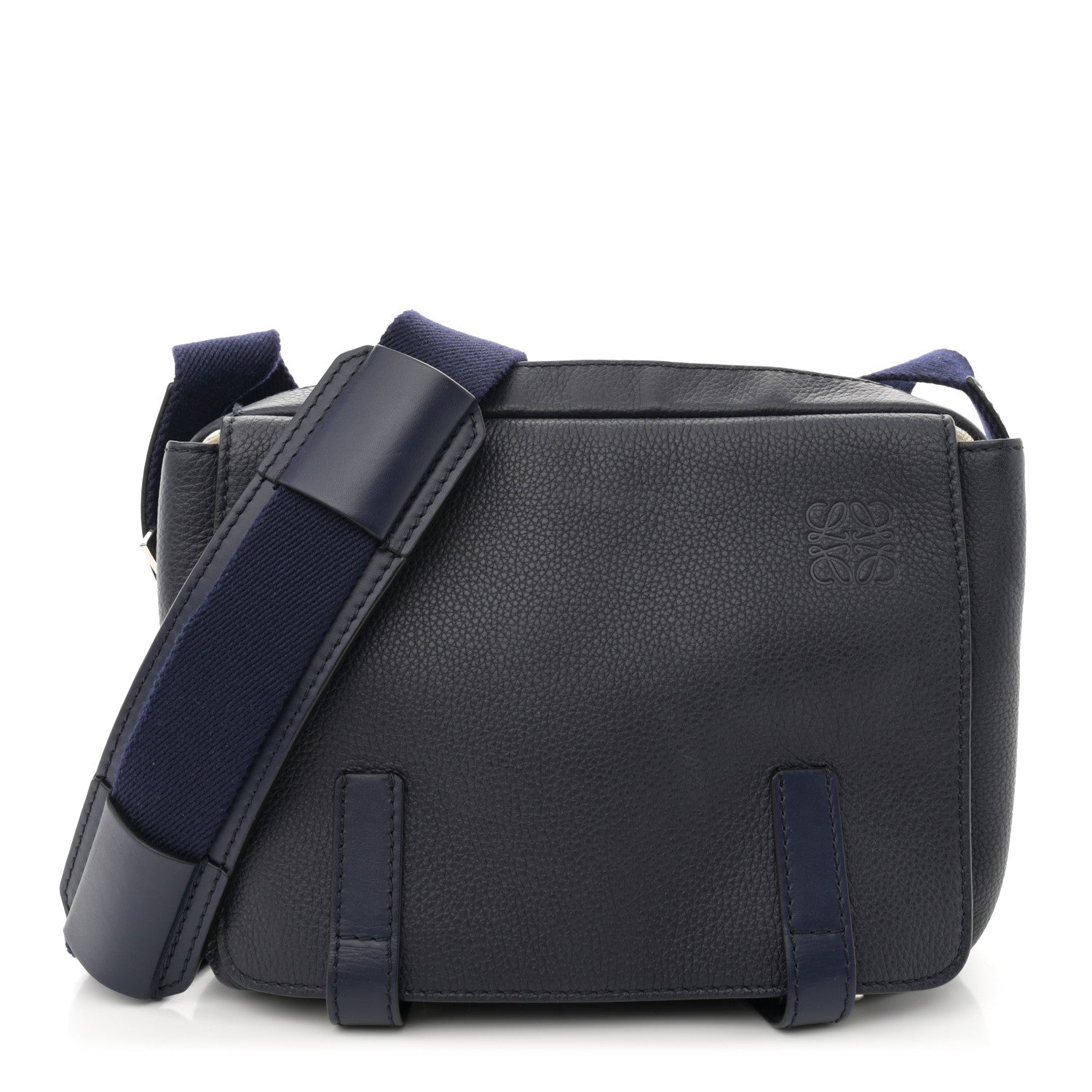 Loewe Soft Grained Calfskin XS Military Messenger Bag Navy 1672037 