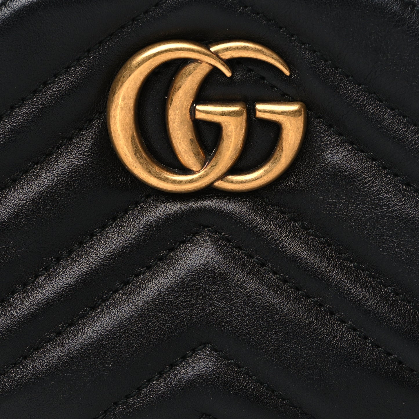 Calfskin Matelasse GG Marmont Belt Bag 75 30 Black