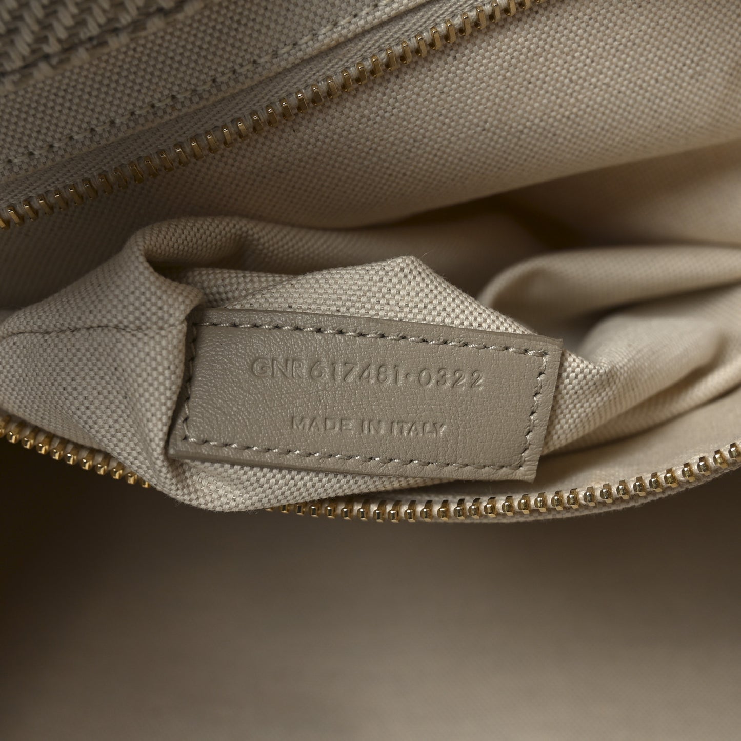 Linen Calfskin Small Rive Gauche Tote Beige Sea Salt