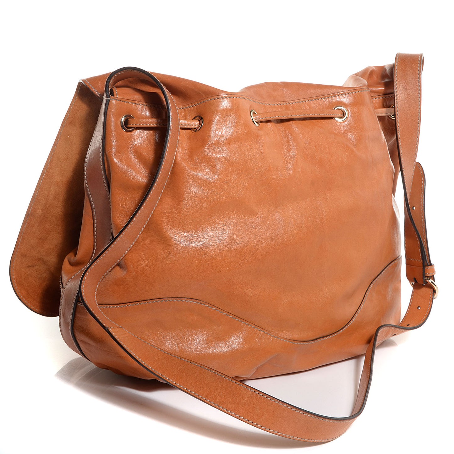 Calfskin Tattoo Heart Tribeca Messenger Bag Tan