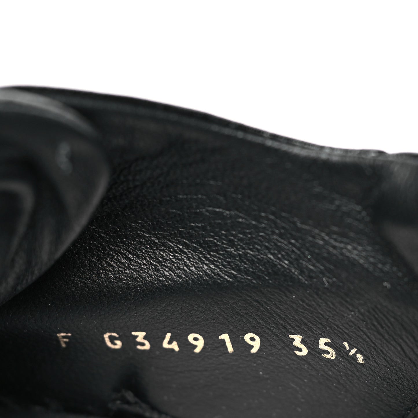 Crumpled Calfskin Womens CC Bow Sneakers 35.5 Black