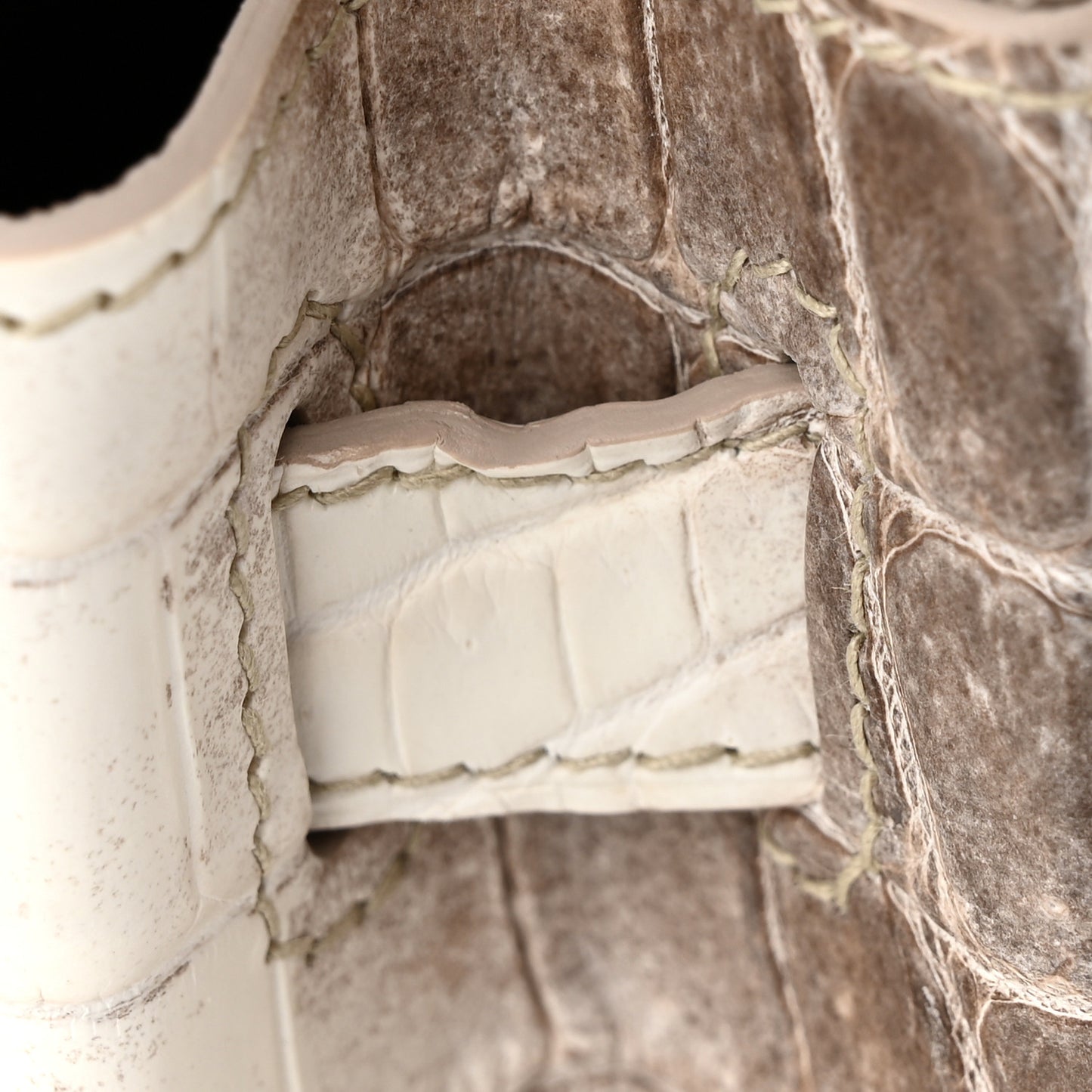 Matte Niloticus Crocodile Himalaya Kelly Retourne 28 White