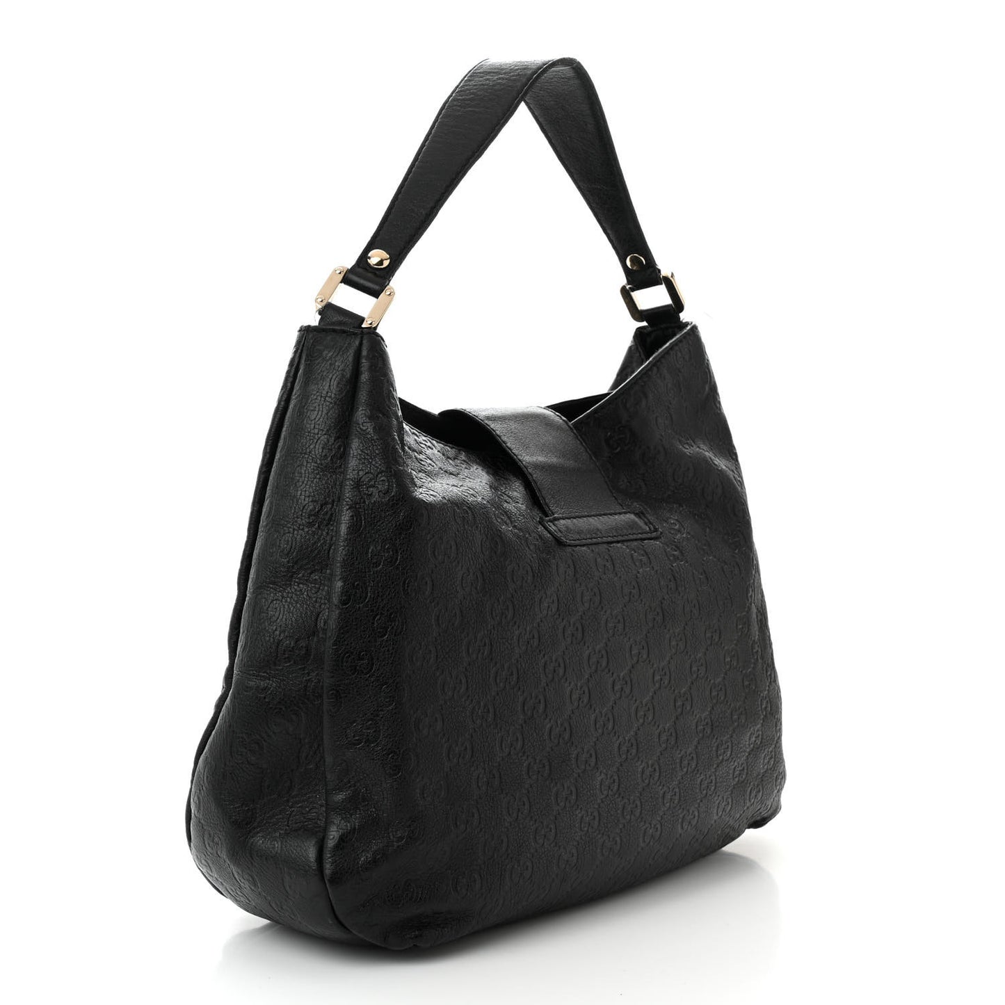 Guccissima Large New Ladies Web Hobo Black