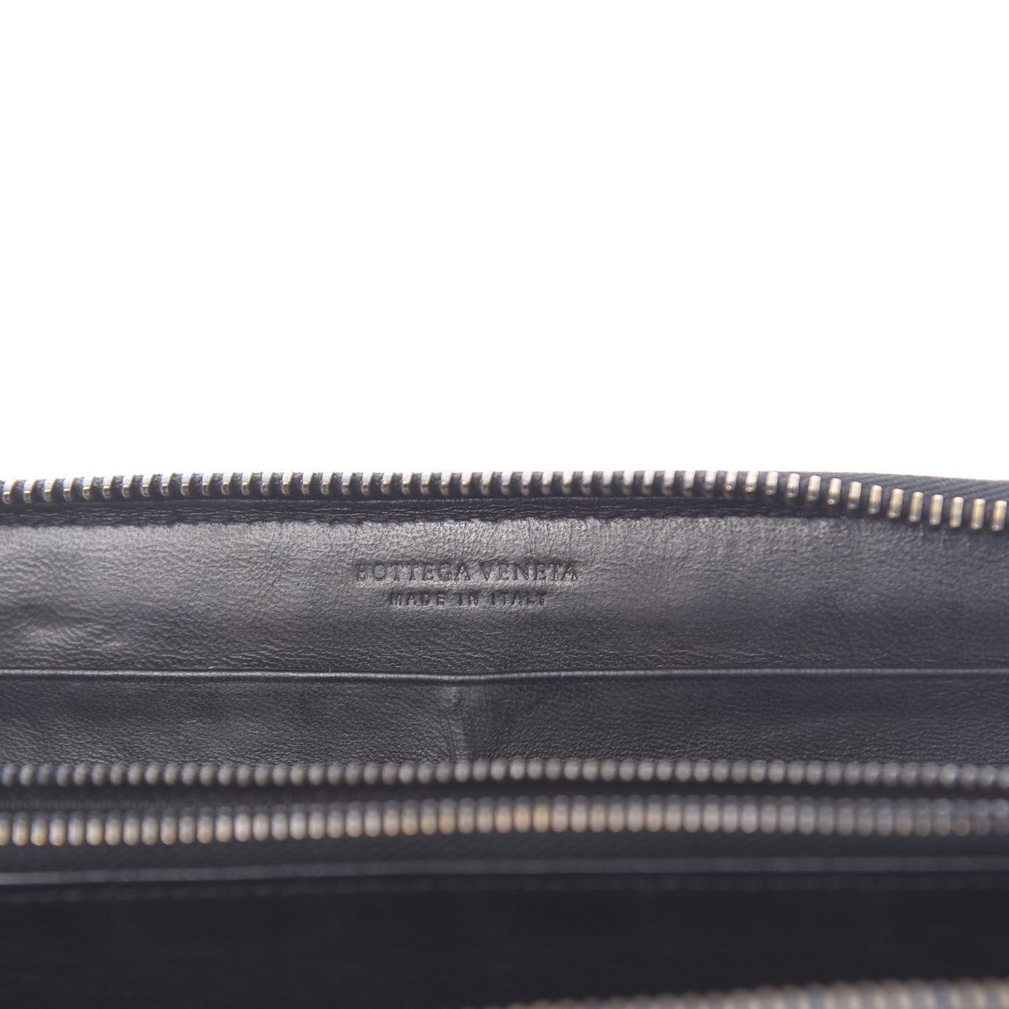 Nappa Intrecciato Zip Around Wallet Black