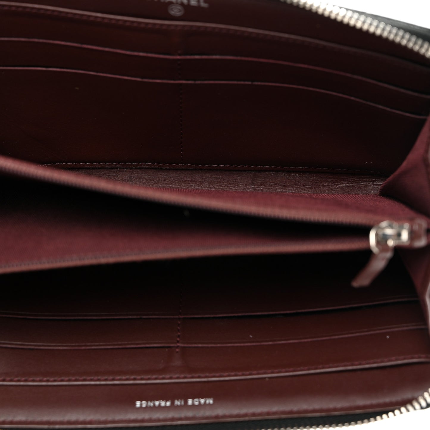 Caviar Quilted Large Gusset Zip Around Wallet Black