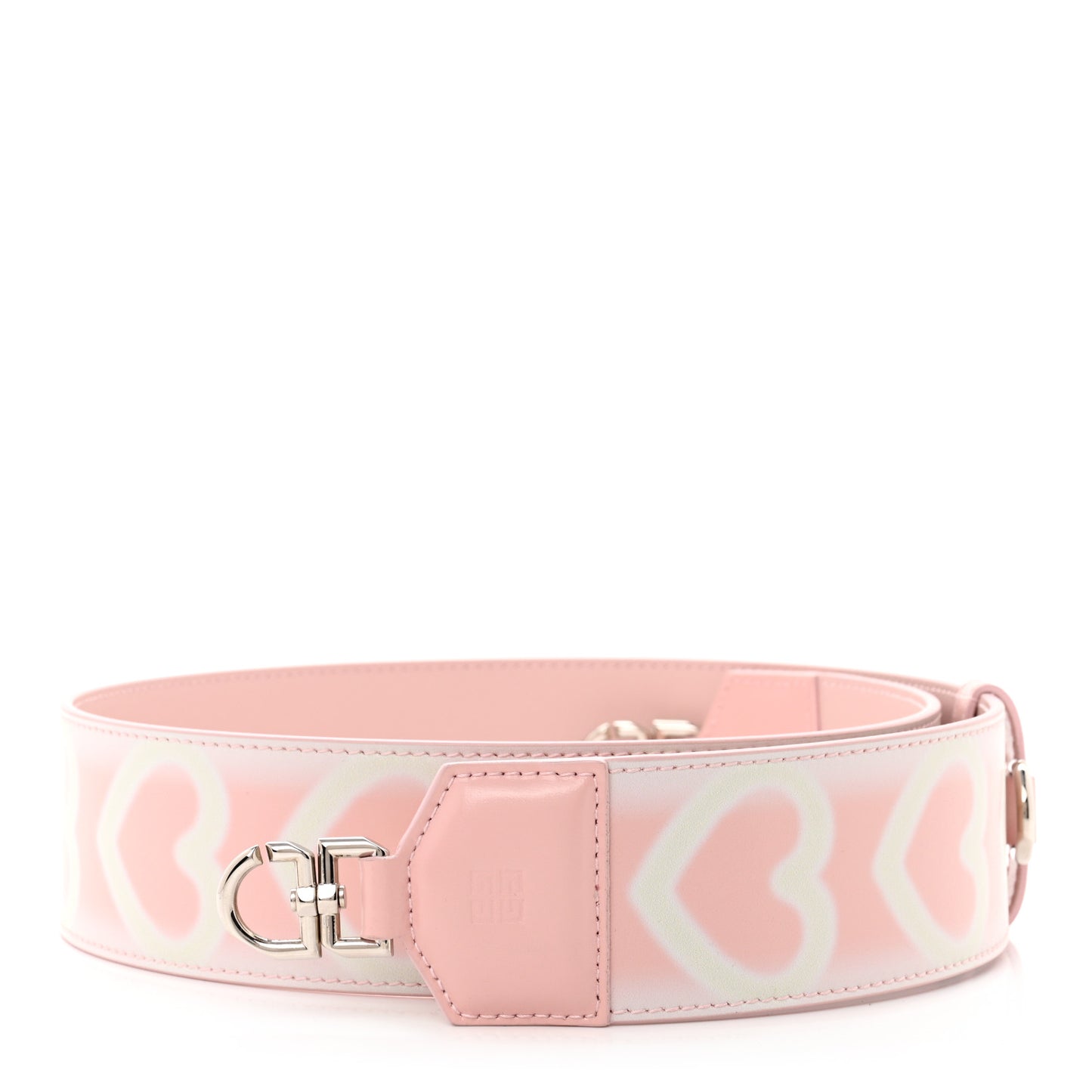 Calfskin Heart Bag Strap Powder Pink