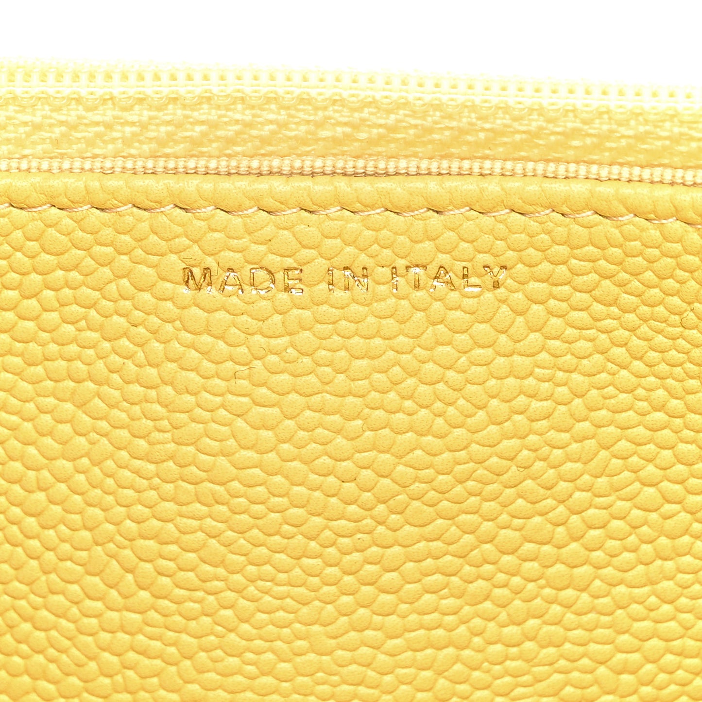Caviar Quilted Tiny CC Wallet On Chain WOC Yellow