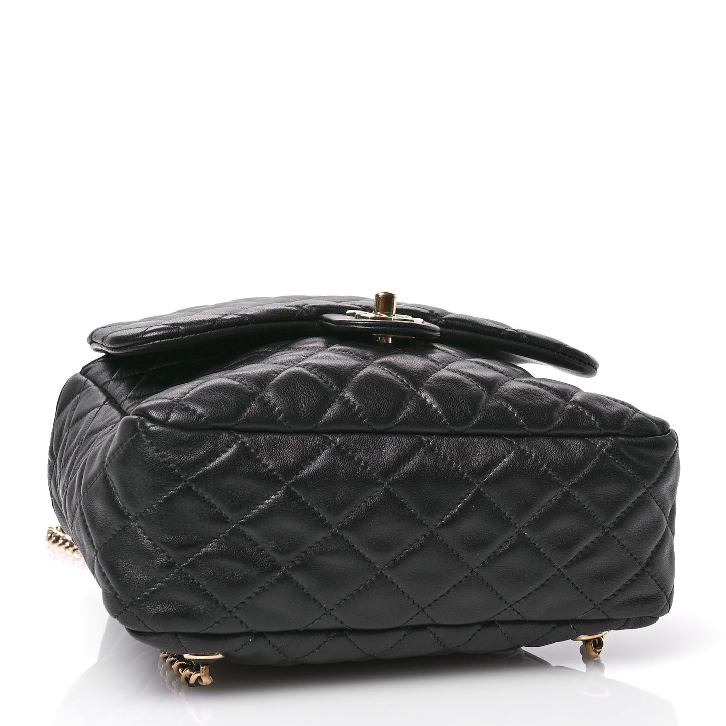 Lambskin Quilted Large In Seoul Backpack Black