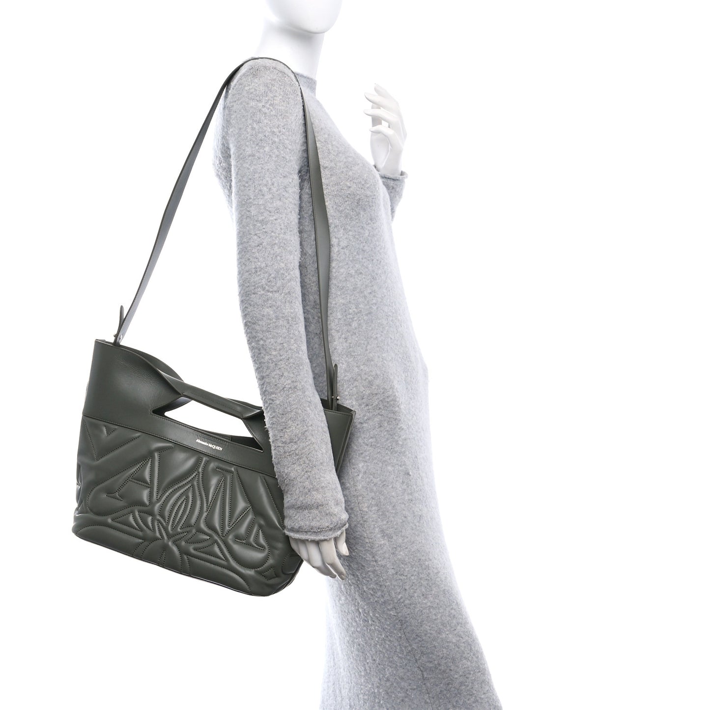 Calfskin Quilted Small The Bow Bag Green