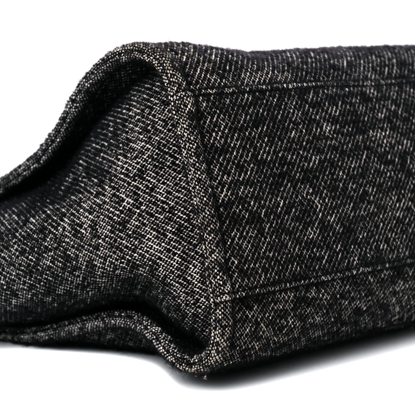 Mixed Fibers Calfskin Medium Deauville Tote Black