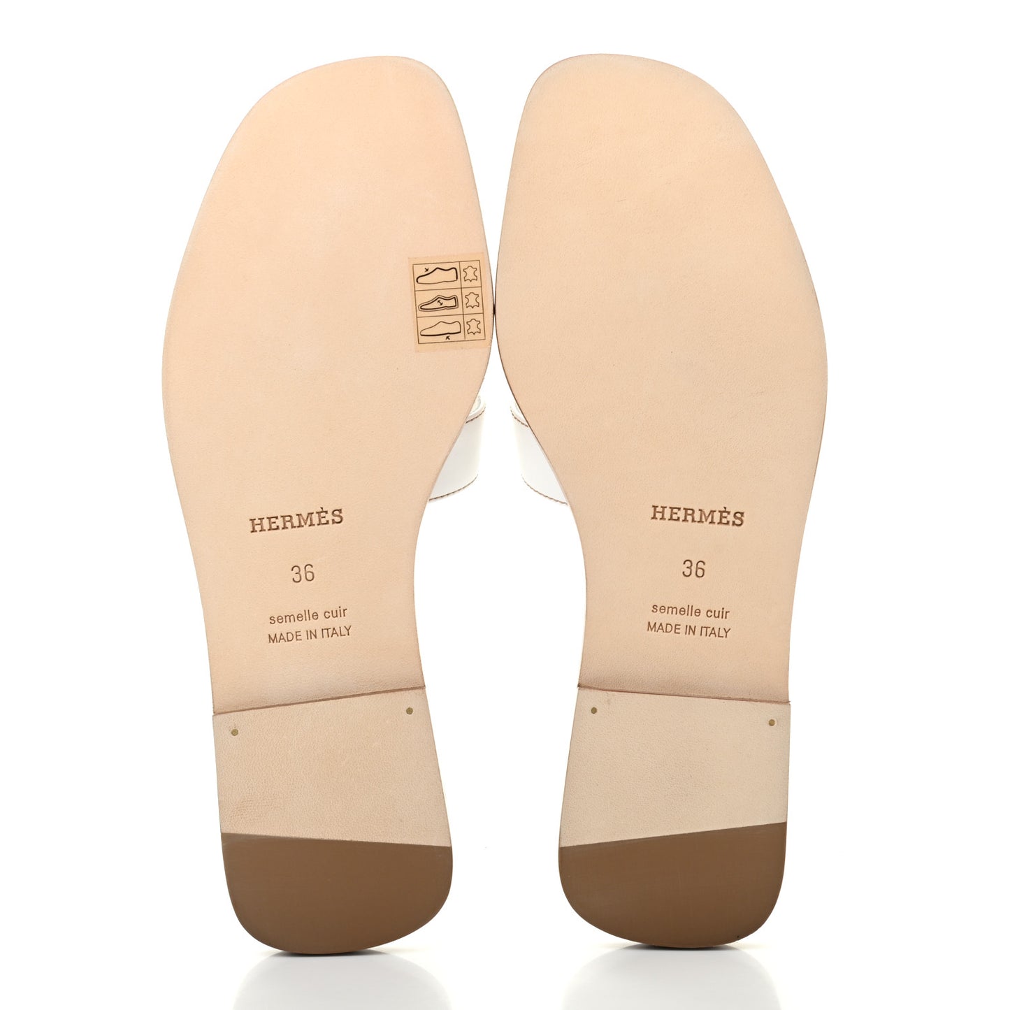 Box Calfskin Oran Sandals 36 White