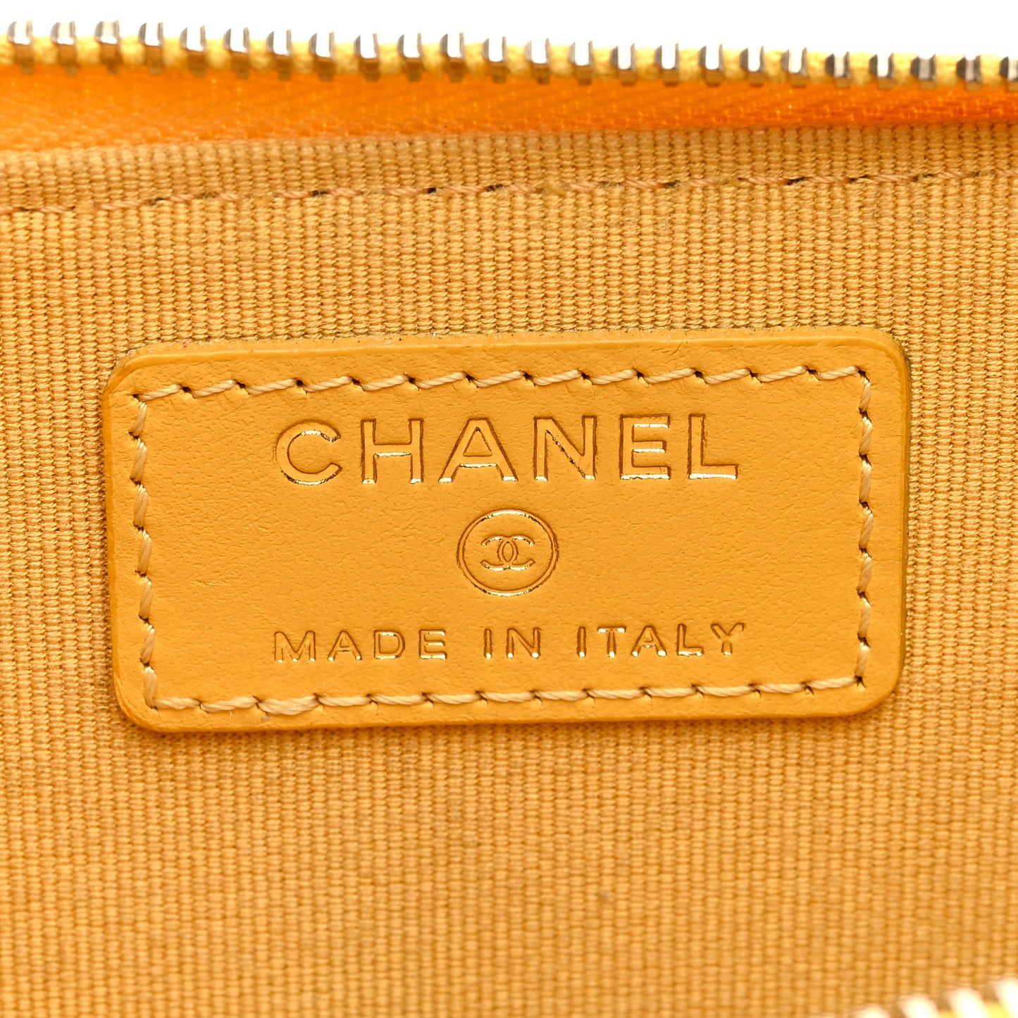 Caviar Quilted CC Zip Around Card Holder Yellow