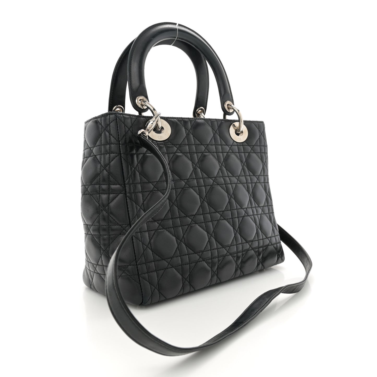 Lambskin Cannage Medium Lady Dior Black