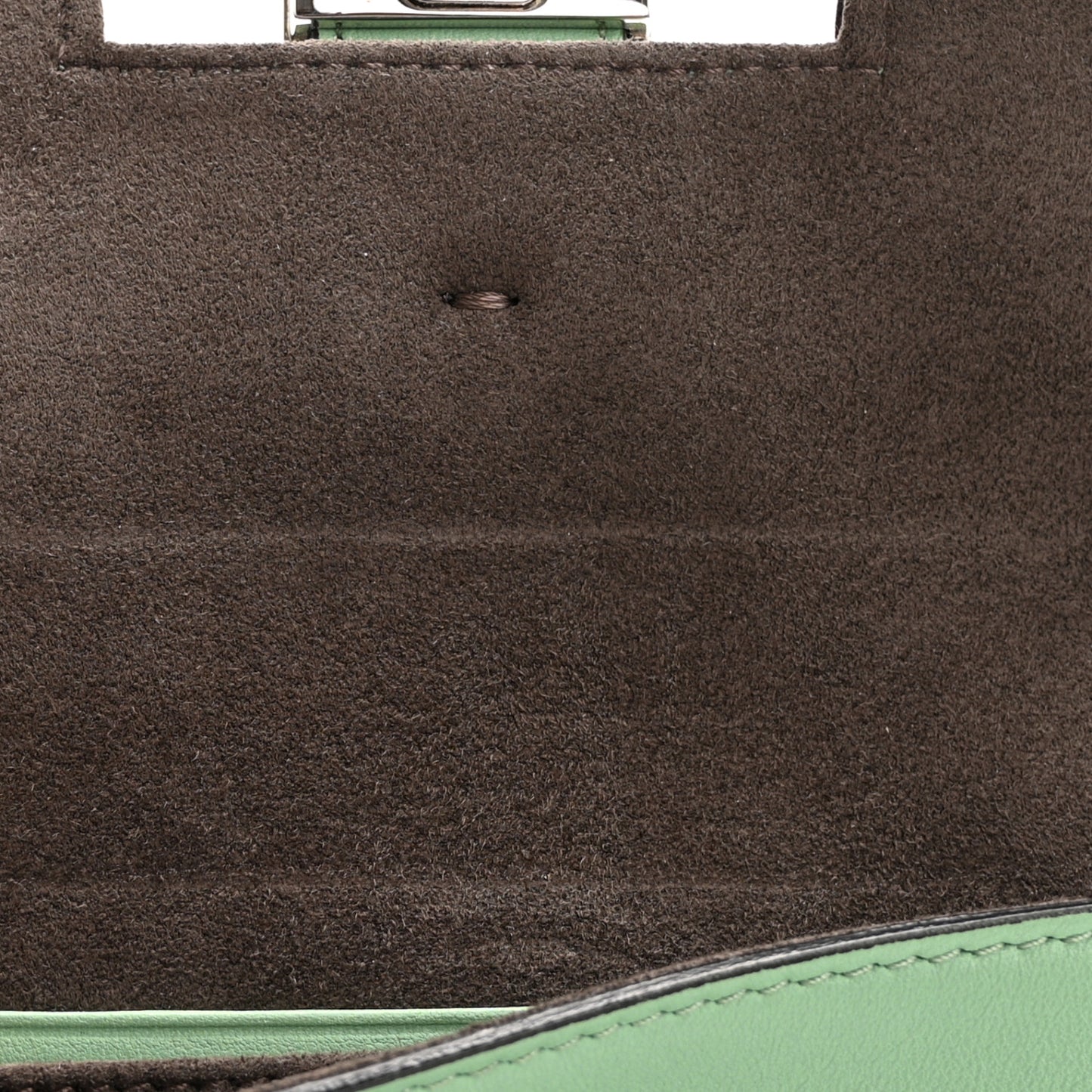 Nappa Rabbit Fox Fur Micro Buggie Baguette Verde Acqua