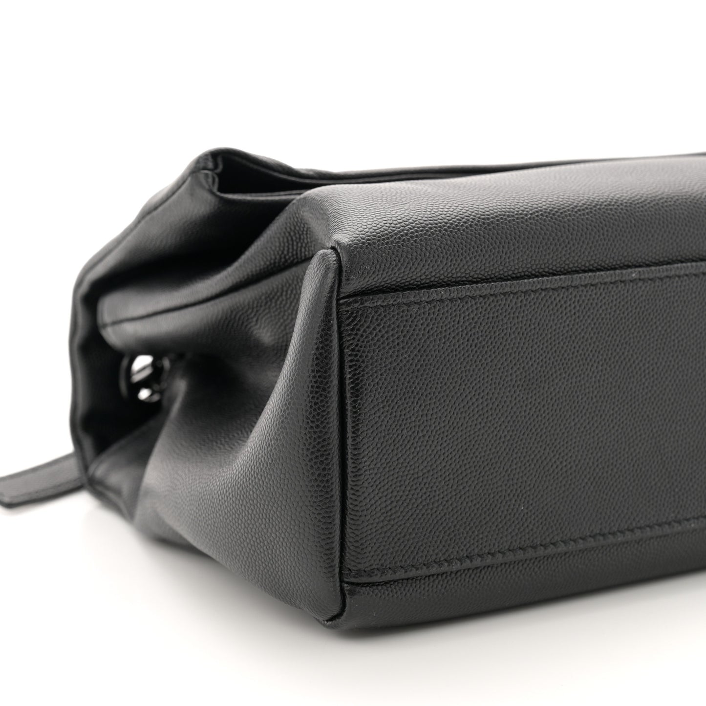 Grain De Poudre Medium West Hollywood Monogram Fold-Over Black