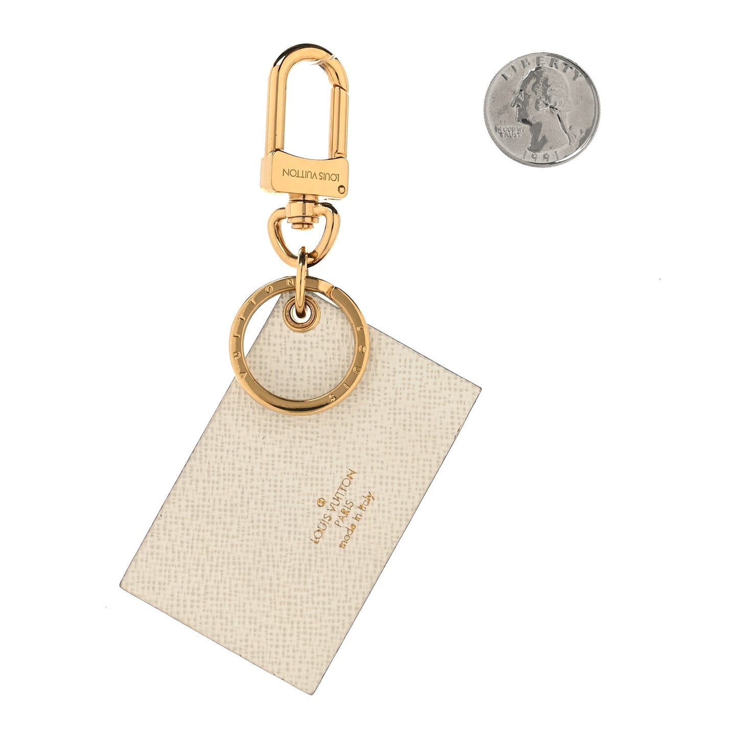 Petite Malle Malletage Bag Charm Key Holder White