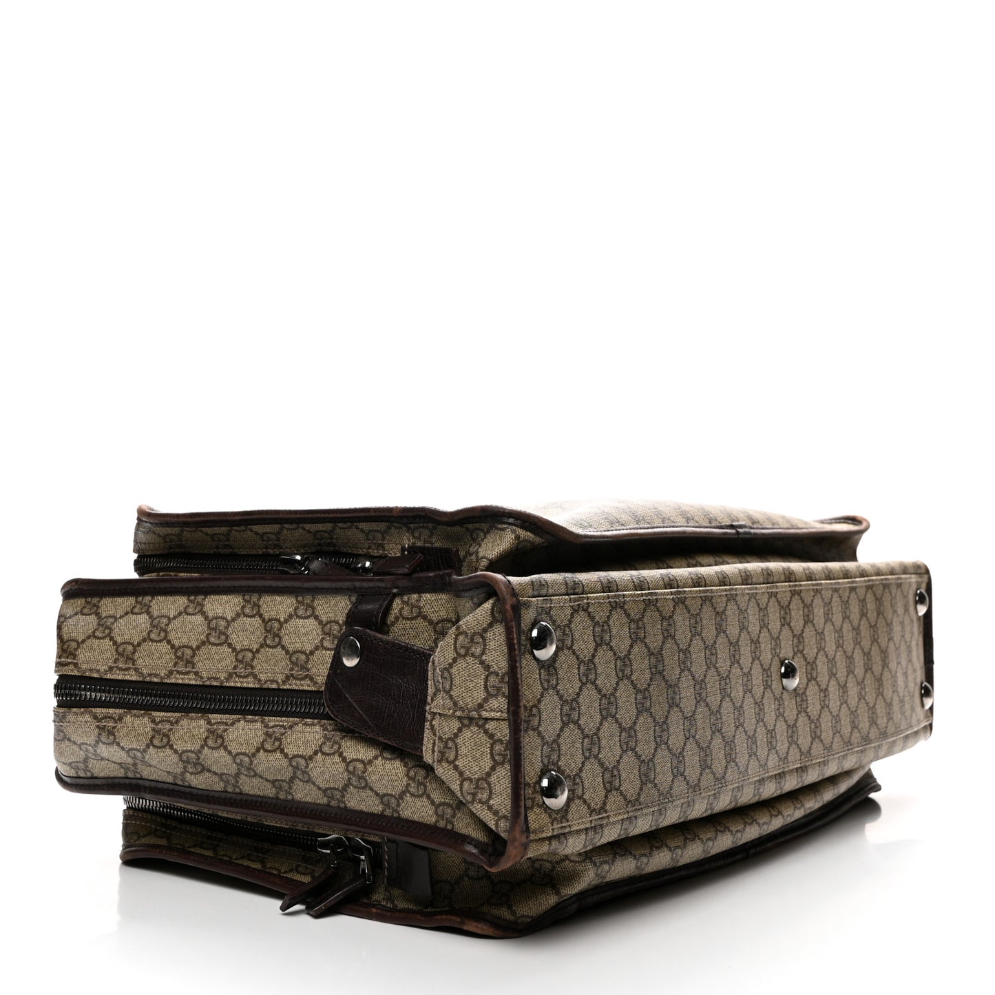 GG Plus Monogram Travel Bag Dark Brown