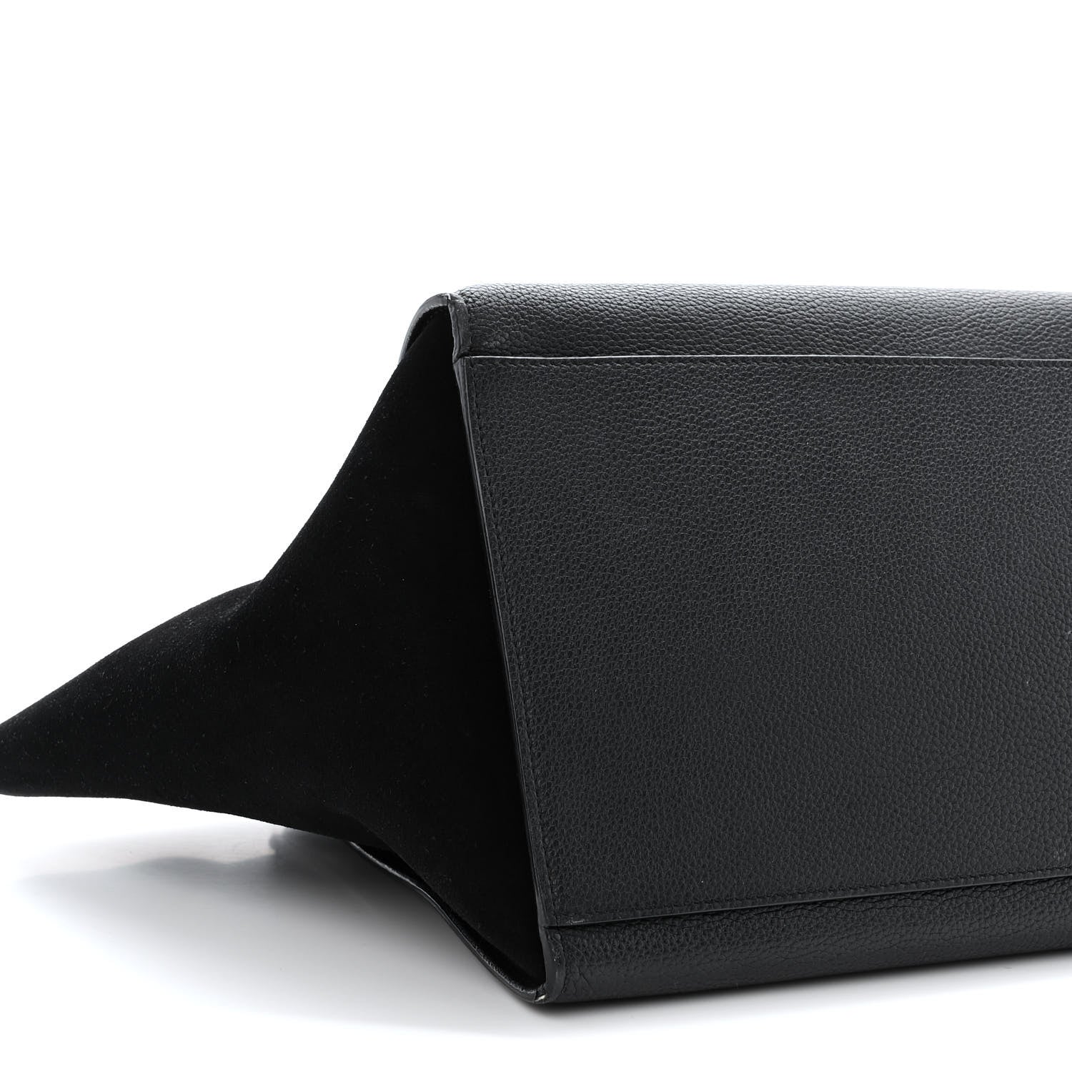 Celine Drummed Calfskin Suede Medium Trapeze Black 8 of 10