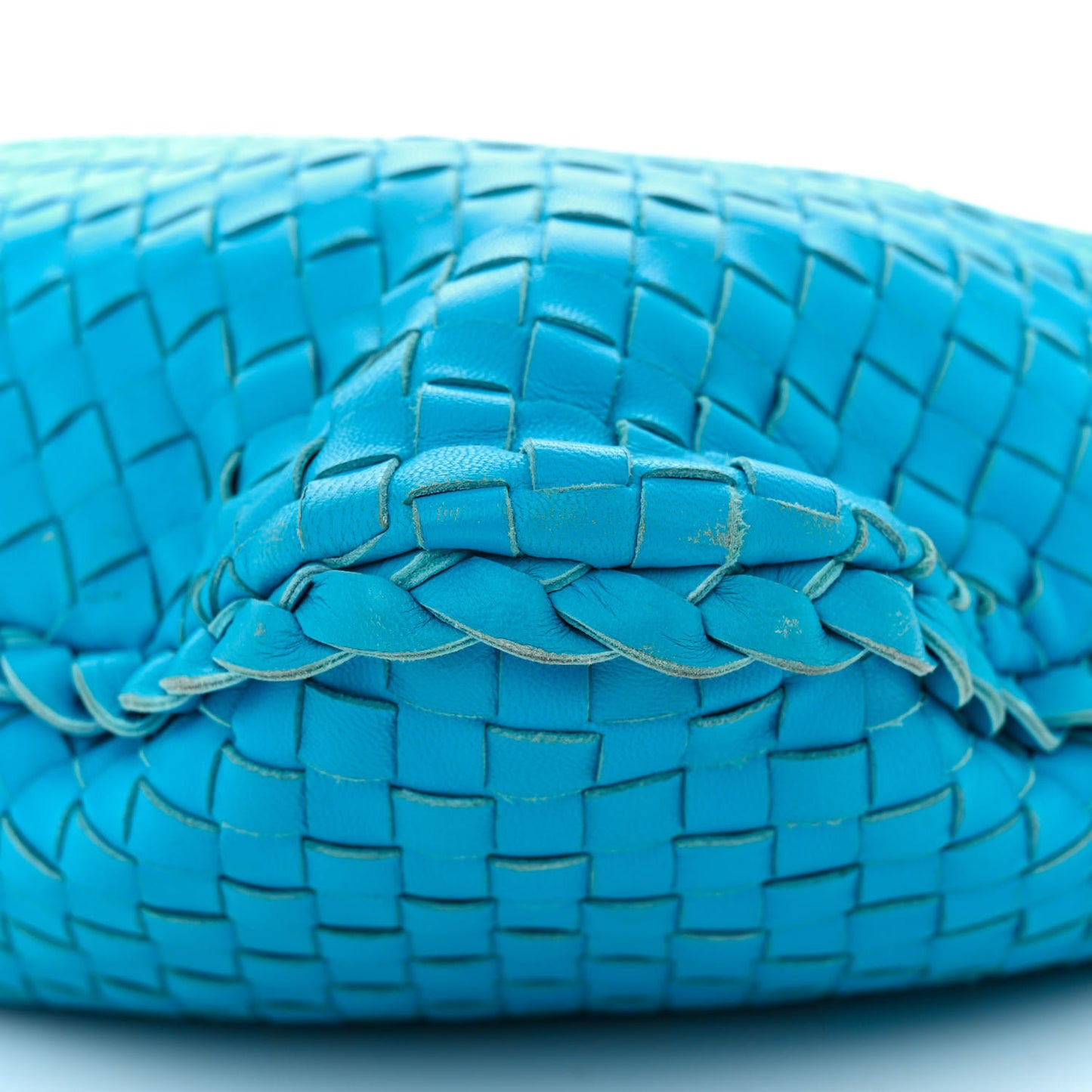 Nappa Intrecciato Medium Veneta Hobo Turquoise
