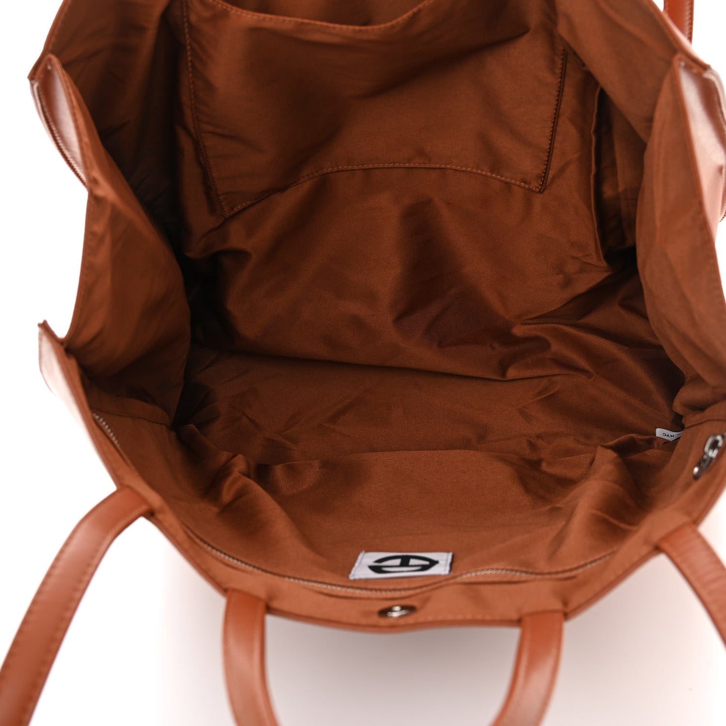 Vegan Leather Large Shopping Bag Tan