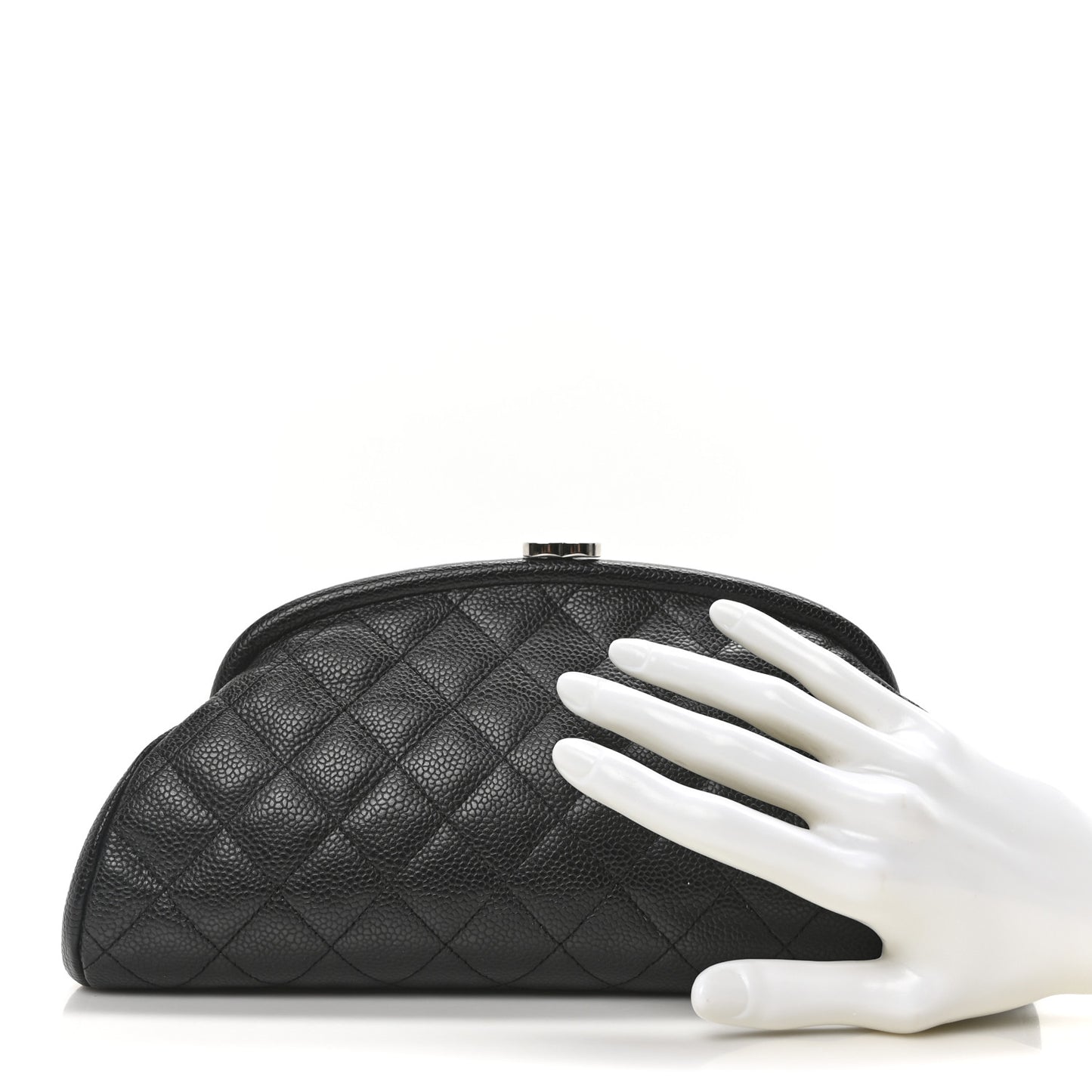 Caviar Quilted Timeless Clutch Black