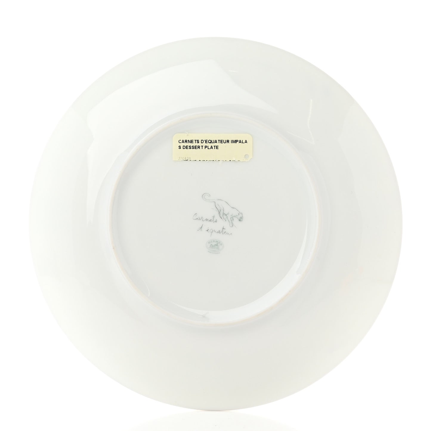 Porcelain Carnets d'Equateur Impalas Dessert Plate