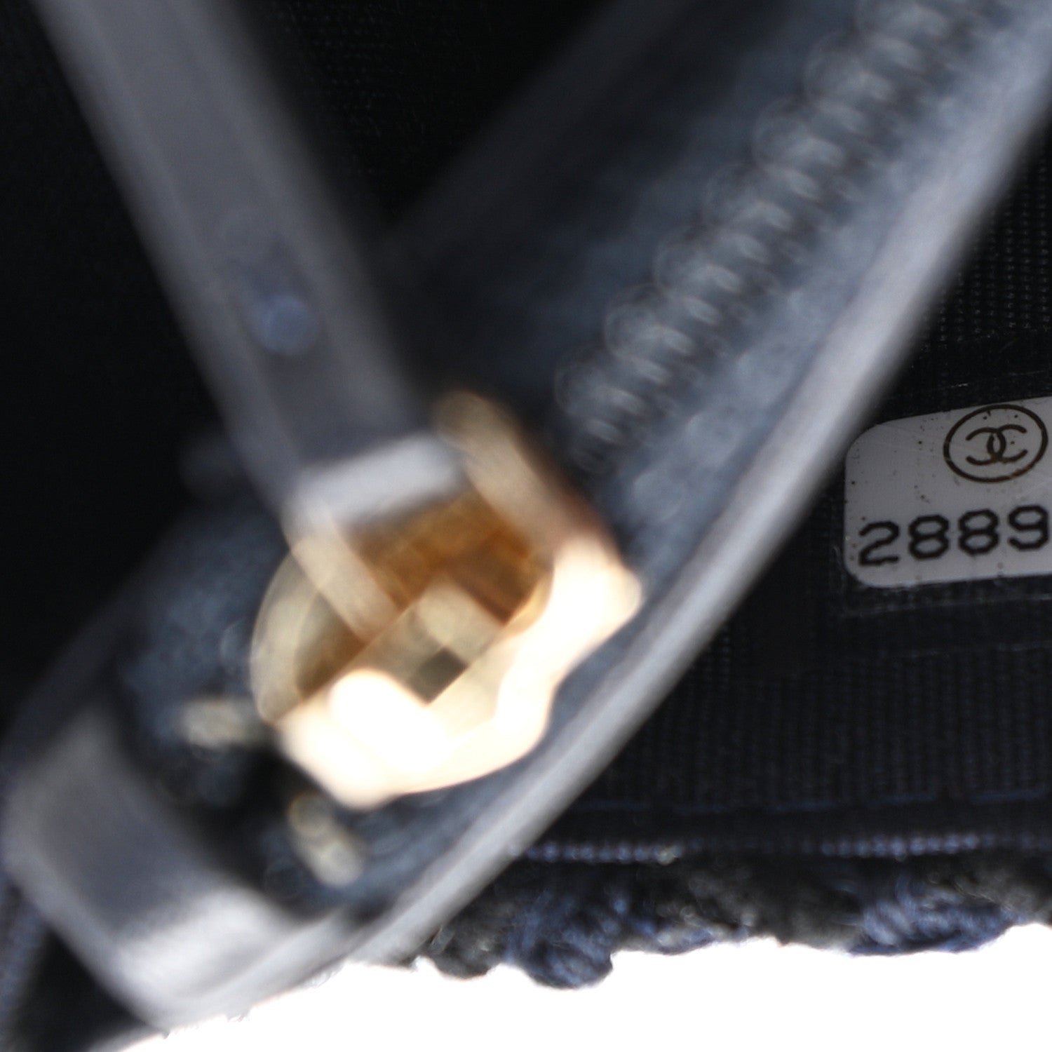 Chanel Wool Tweed Lambskin Quilted Chanel 19 Wallet On Chain WOC and Coin Purse Blue Black 7 of 11