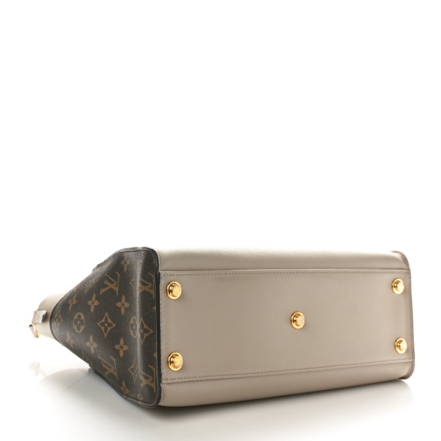Calfskin Monogram On My Side MM Greige