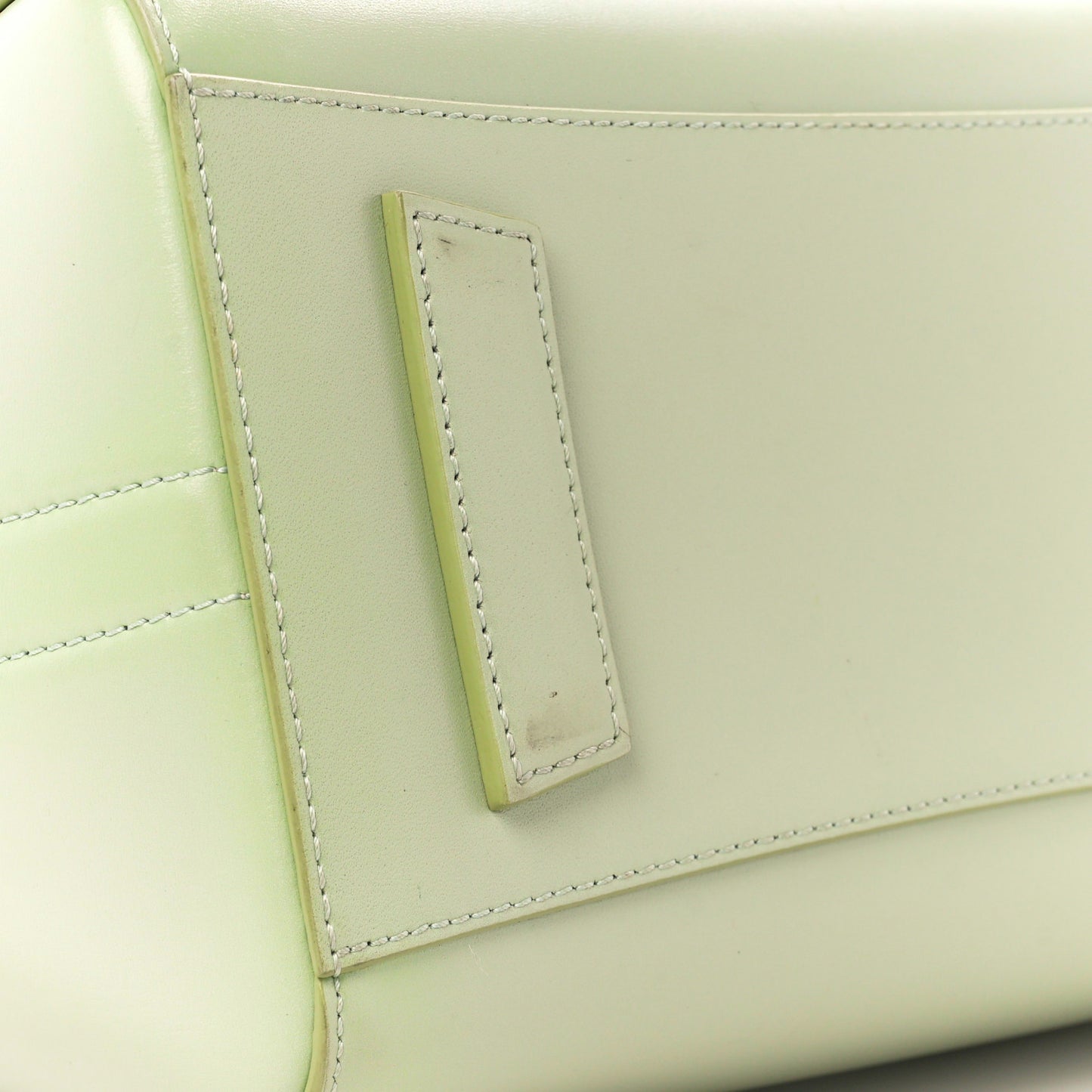 Shiny Lord Calfskin Mini Antigona Aqua Green
