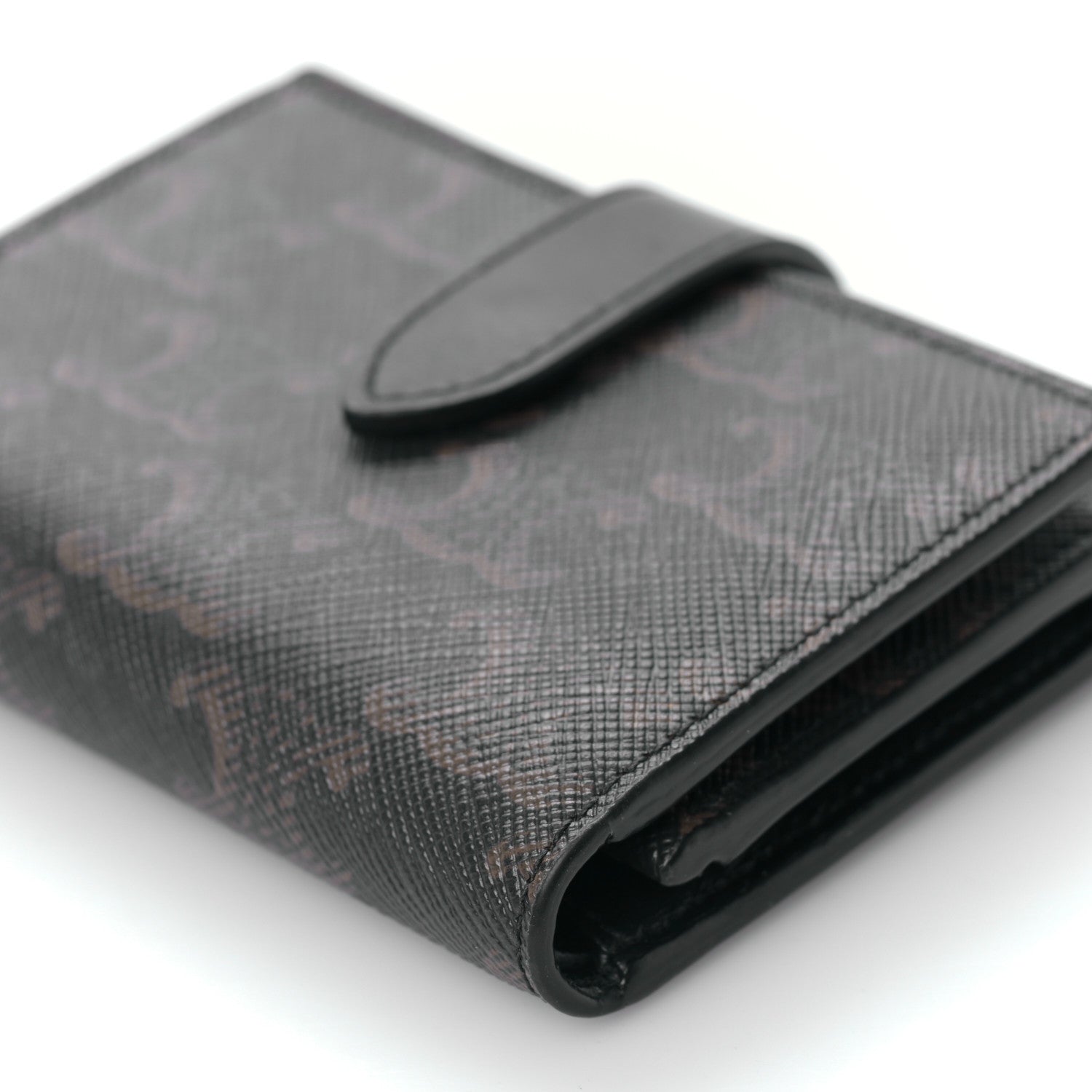 Celine Canvas Triomphe Medium Strap Wallet Black 8 of 8