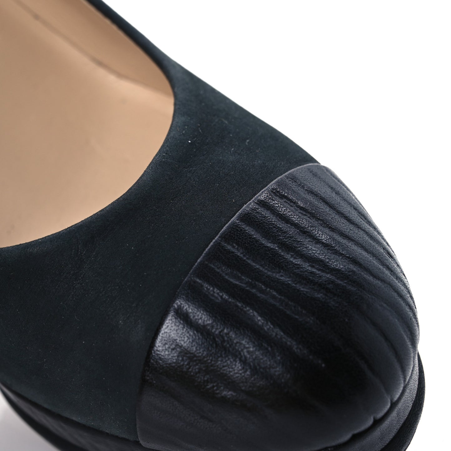 Wax Suede Wood Pumps 38 Black Brown