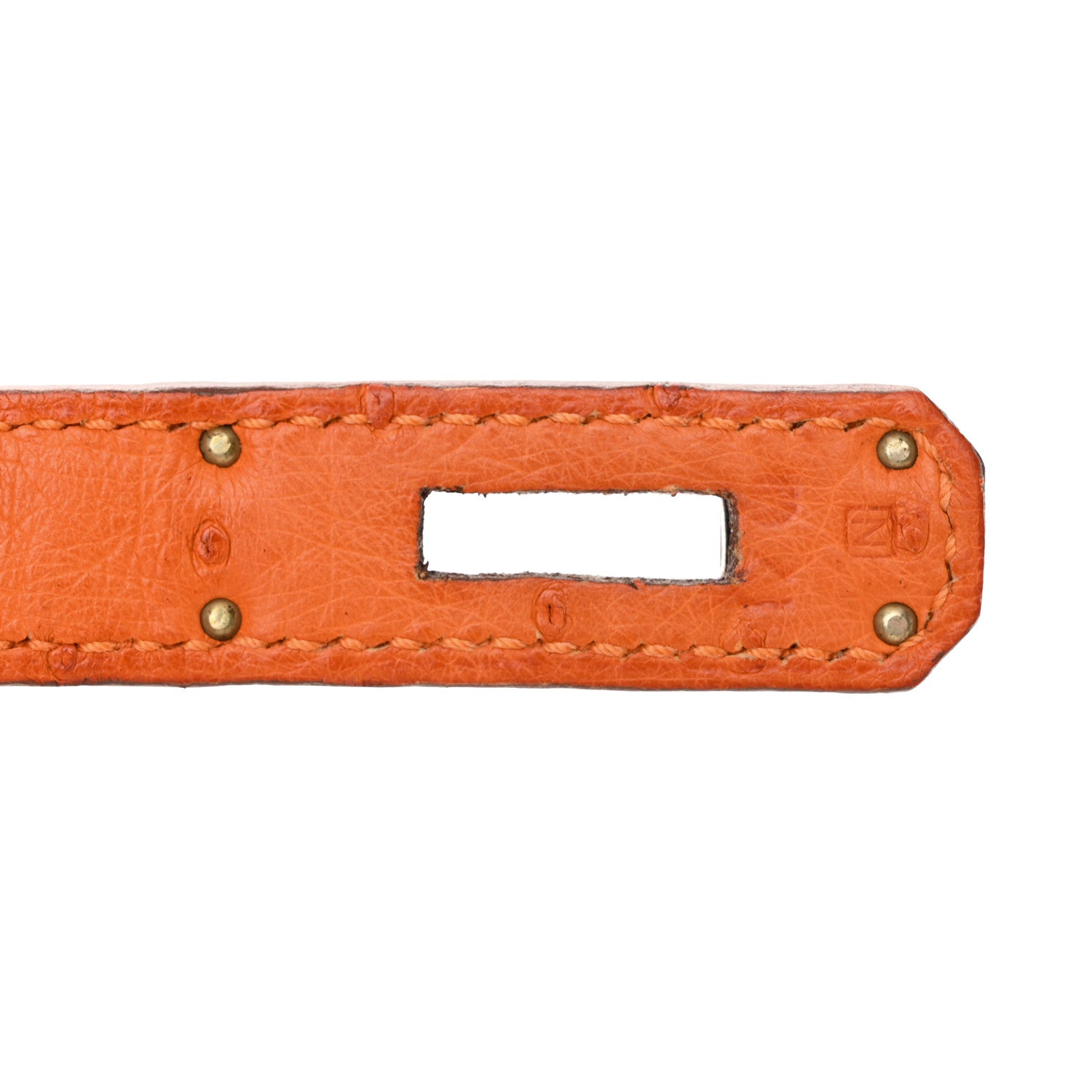 Hermes Ostrich Birkin 30 Orange 7 of 13