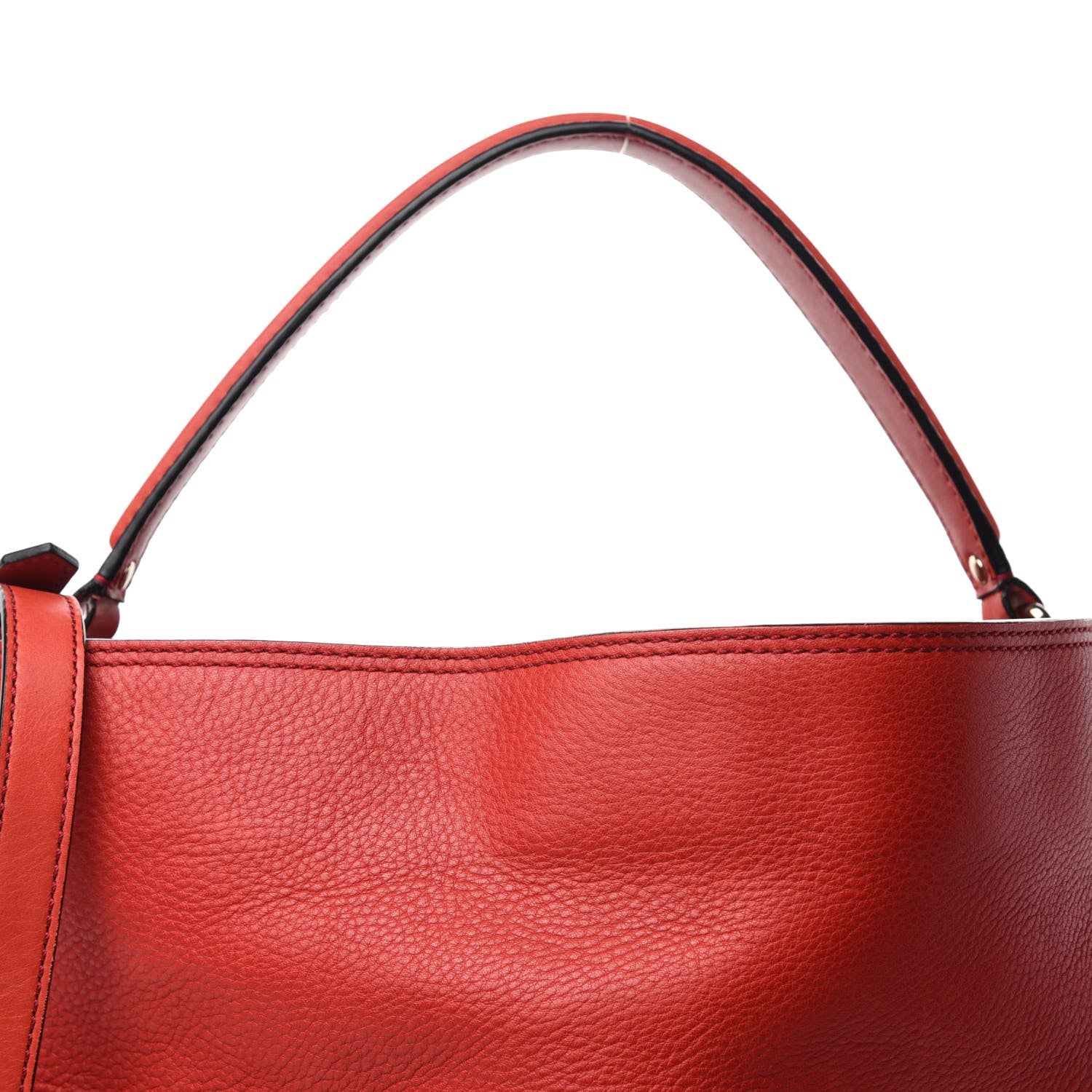 Burberry Grainy Calfskin Medium Ashby Hobo Cadmium Red 11 of 11