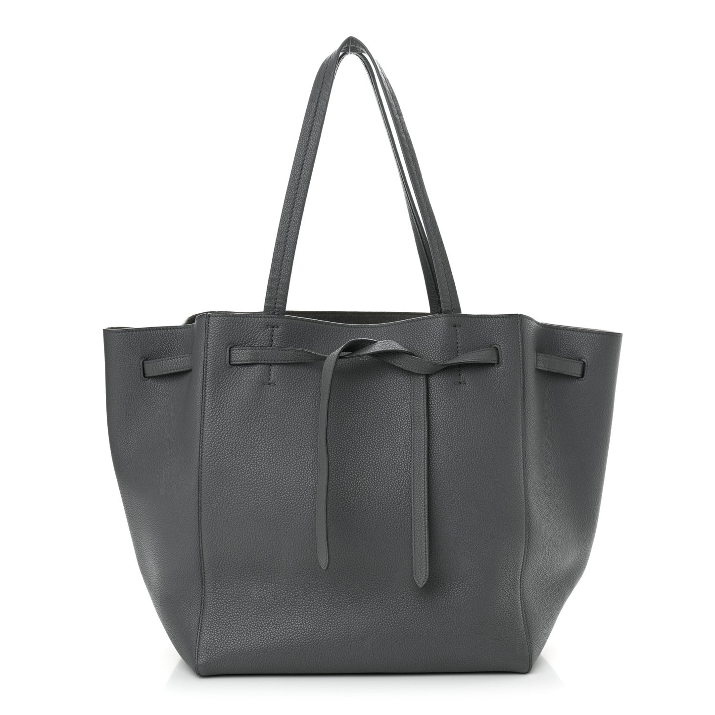 Soft Grained Calfskin Small Belt Cabas Phantom Medium Grey